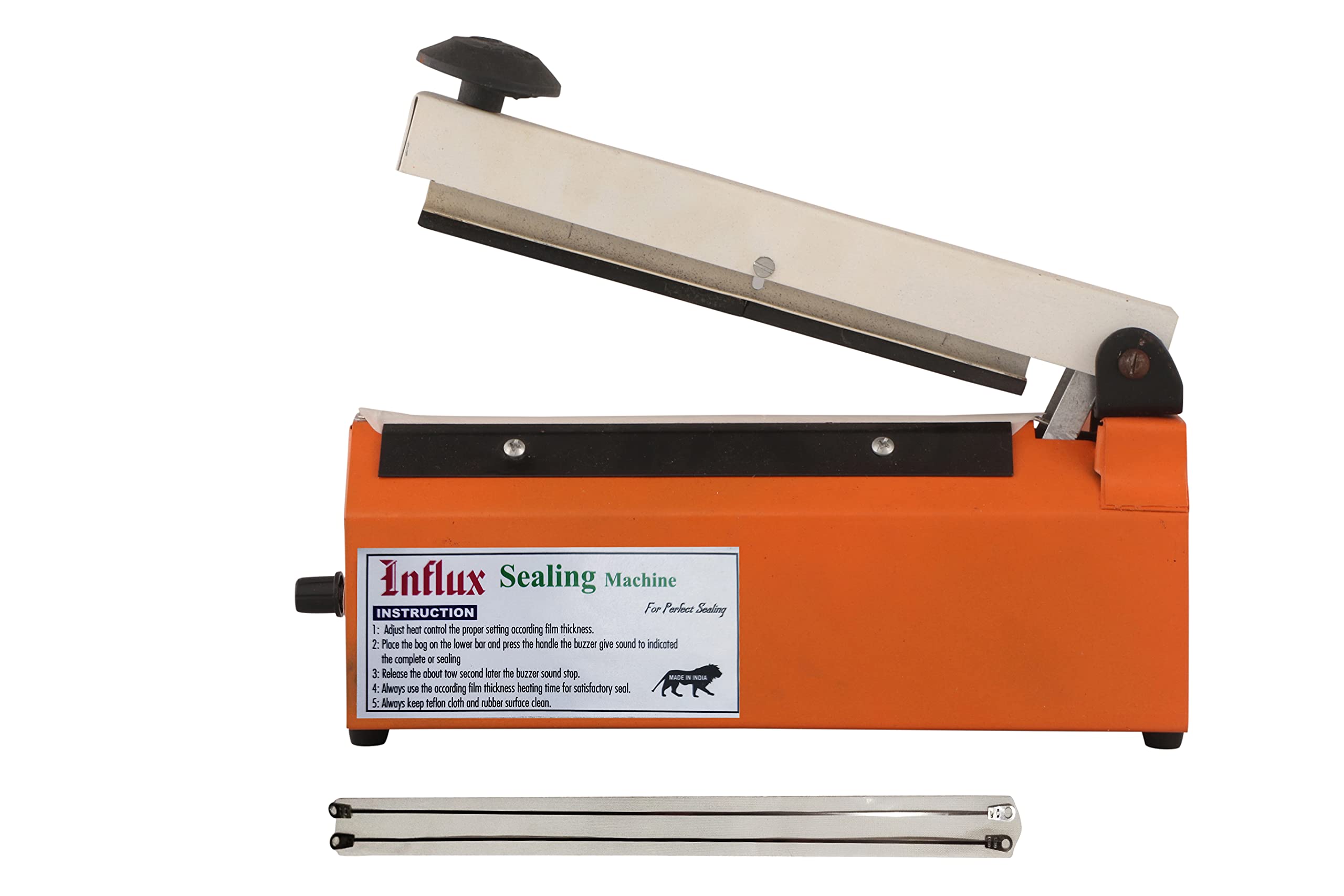 Influx Sealing Machine 8 Inch | Beep Function | Plastic Bag Sealing Machine | Poly bag Packing Machine | Polythene Heat Sealer Machine | 2 Element | 1 Taflon cloth-image-8