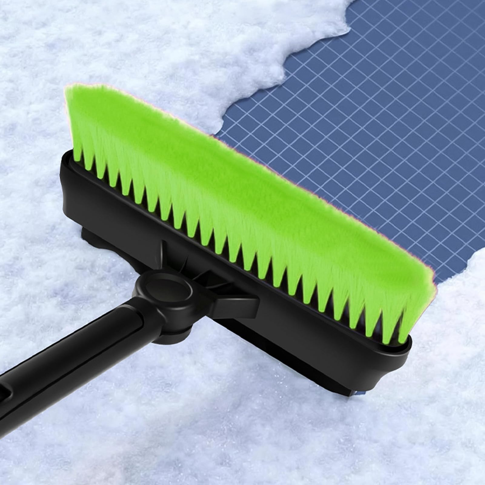MAJONMMERD Spazzola per per Auto, Raschietto per Ghiaccio Estensibile in Spugna PP Eva in Silicone da 26 Pollici a 31,5 Pollici, Strumento di Rimozione Rimovibile con Impugnatura in Schiuma per