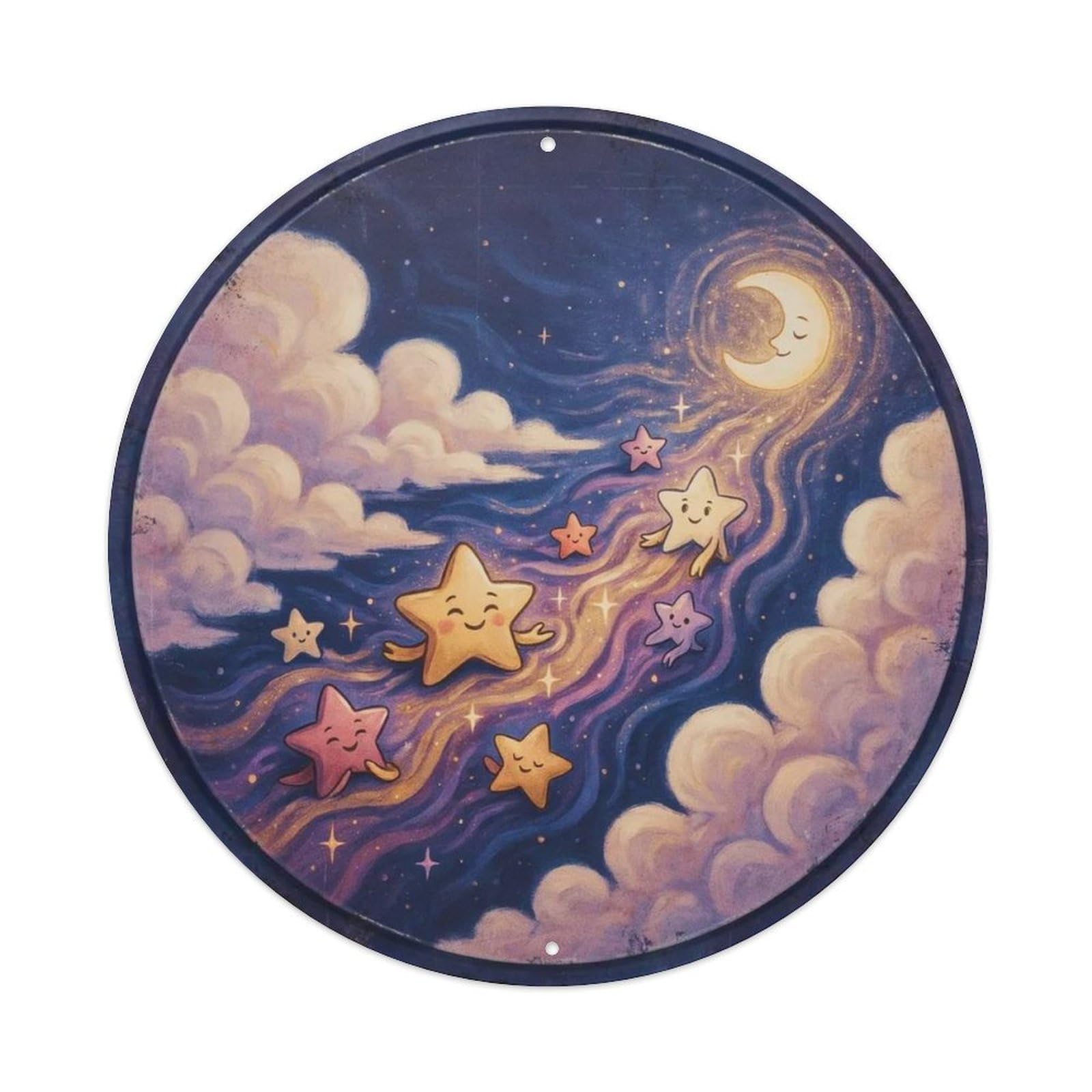 Firefly Star Jar Enchanted Round Metal Tin Sign Plaque