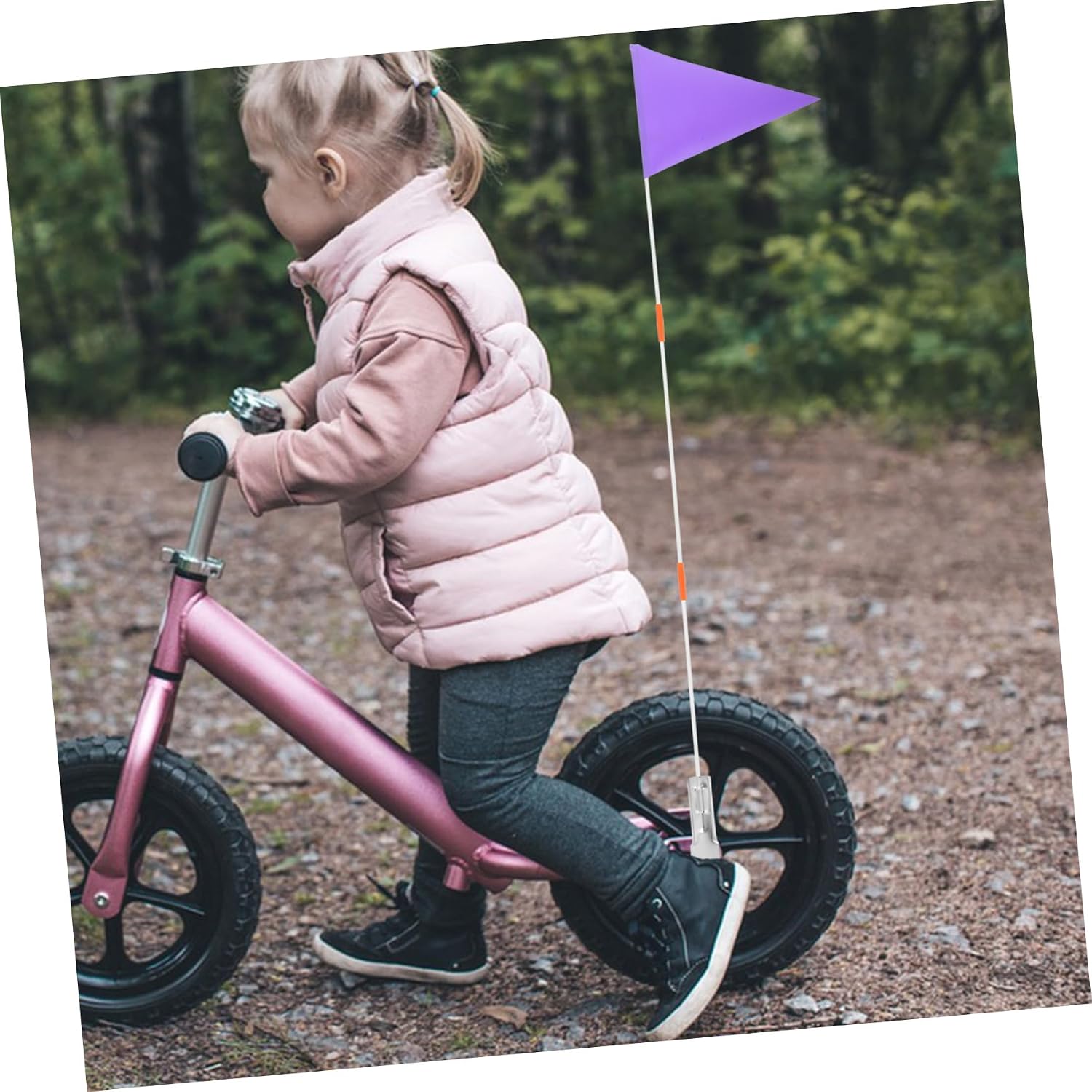 Children's Bicycle Safety Flag Solid Fiberglass Pole for Advertising and Display Bright Bike Flag for Outdoor Use Easy to Install for Bike Teams