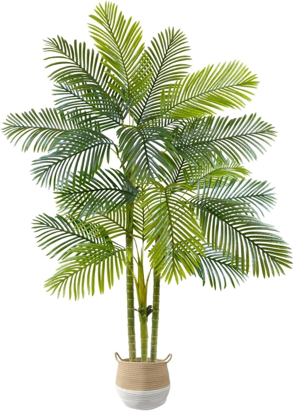 Faux Palm Tree, Tall Artificial Tropical Palm Plant for Home Porch Patio Indoor Outdoor Decoration(6ft)