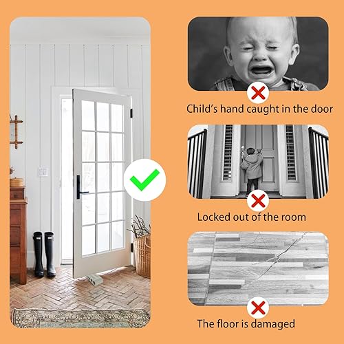 Miniatura 4 de Topes de puerta para la parte inferior de la puerta – 8 tapones de goma para puerta – Tope de puerta de goma apilable para mayor seguridad