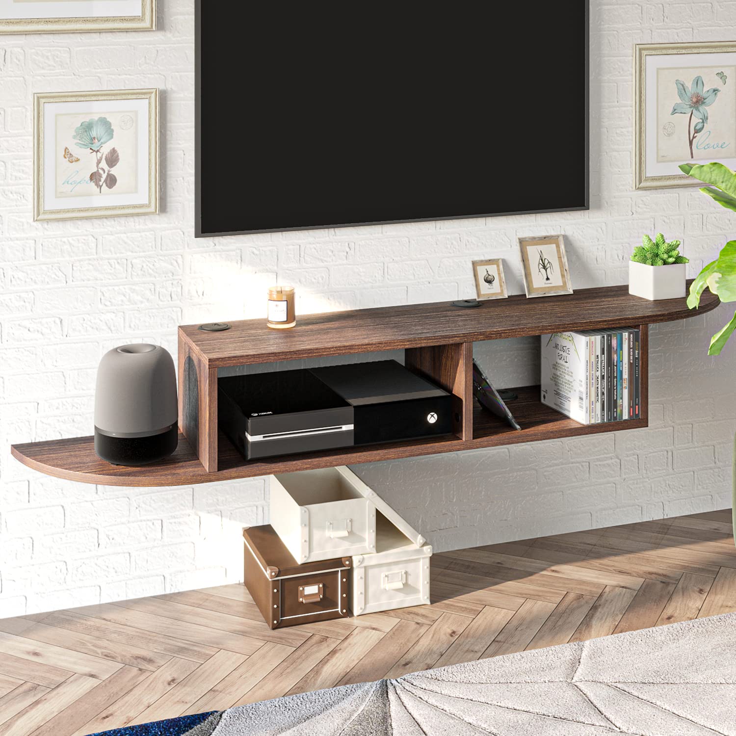 Buy Floating TV Stand TV Shelf, 55” Modern Wall ed TV Console Media