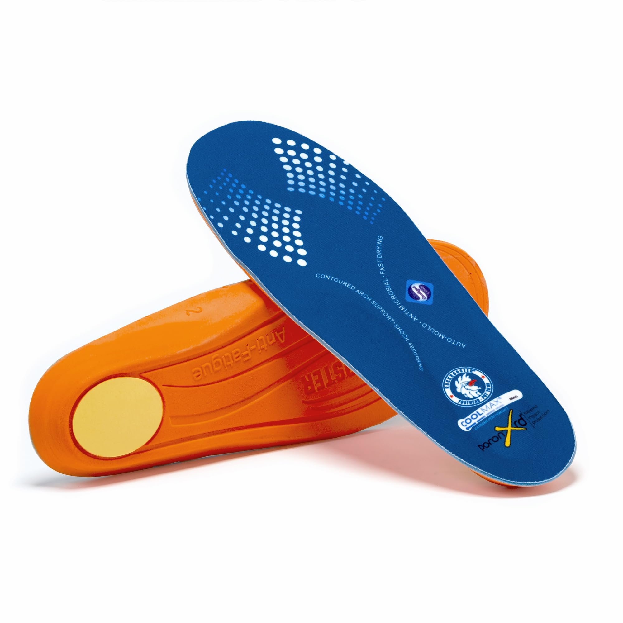 ROCKROOSTER Memory Foam Anti-Fatigue Insoles for Work Boots, Heavy Duty Support Inserts for Men & Women, Arch Support, Fits and Distributes Foot Pressure, Slow Rebound, Standing All Day (RC930-M)