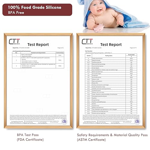 Miniatura 5 de Paquete de 3 juguetes de dentición para bebés para más de 3 meses 2022 nuevos juguetes mordedores que nunca se caen sin BPA a prueba de polvo