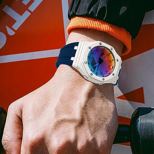 Miniatura 6 de GA2100 Mod Kit - Caja de fibra de carbono con correa de goma flúor - Kit de reequipamiento para relojes de hombre GA-2100GA-2110GA-B2100GM-2100