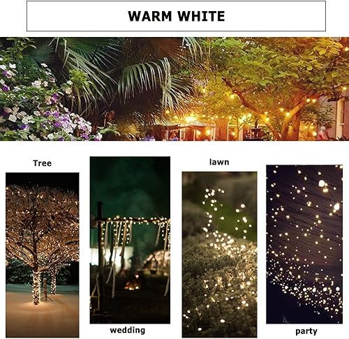 Miniatura 5 de 500 luces LED de 172 pies de cable verde para árbol de hadas parpadeantes, 8 modos para fiesta de Navidad, jardín, boda, decoración del hogar
