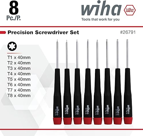 Miniatura 6 de Wiha 26791, juego de desarmadores Torx, T1 a T8, 8 unidades