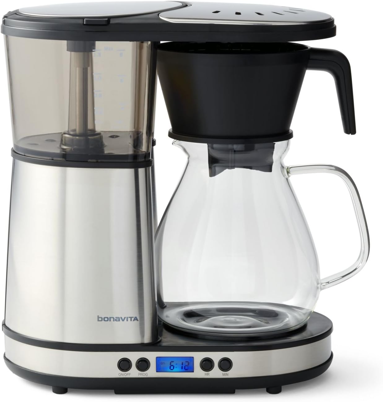 Bonavita 8-Cup One-Touch Coffee Maker Featuring Programmable Setting and Glass Carafe with Warming Plate, BV1902DW