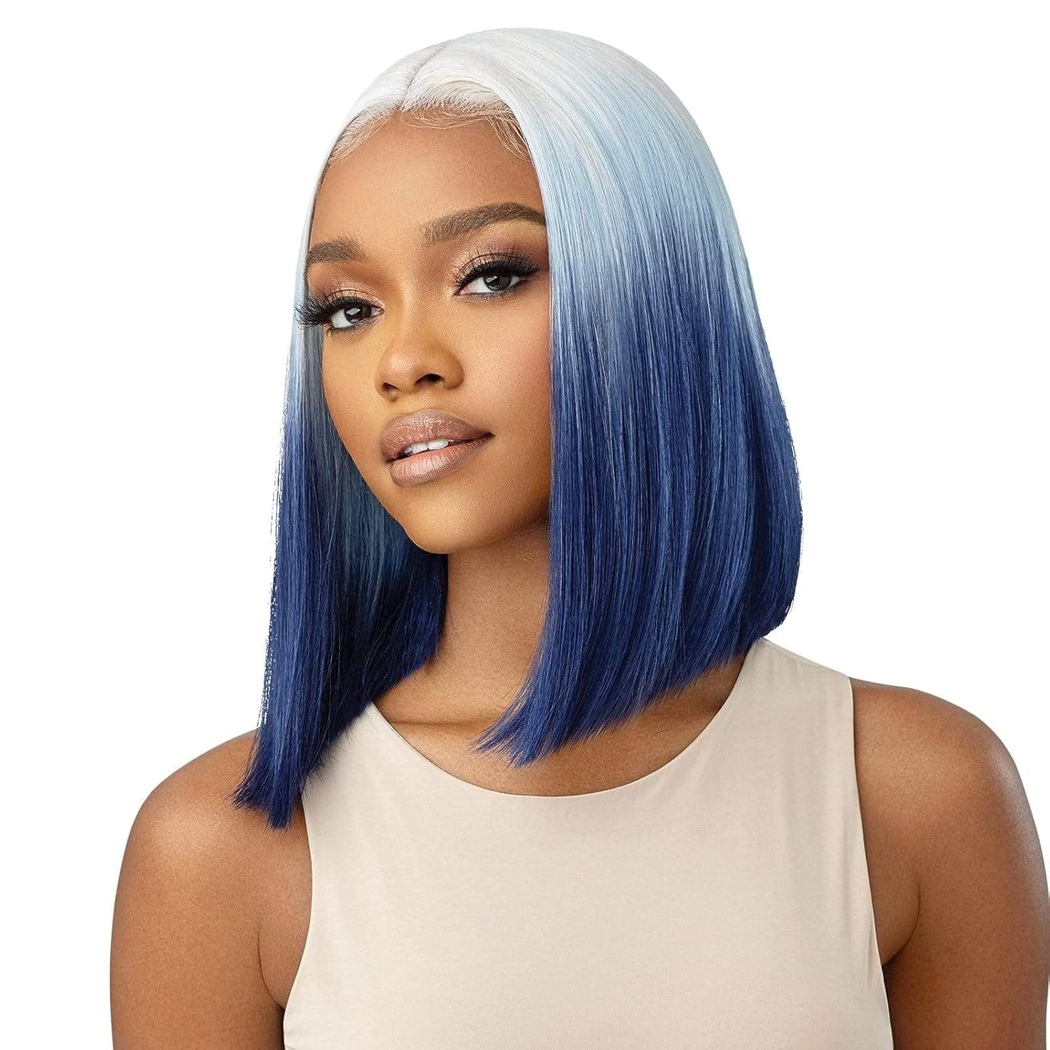 Outre Lace Wigs Lace Front Color Bomb Heat Resistant Fiber High Tex JELISSE(1B)