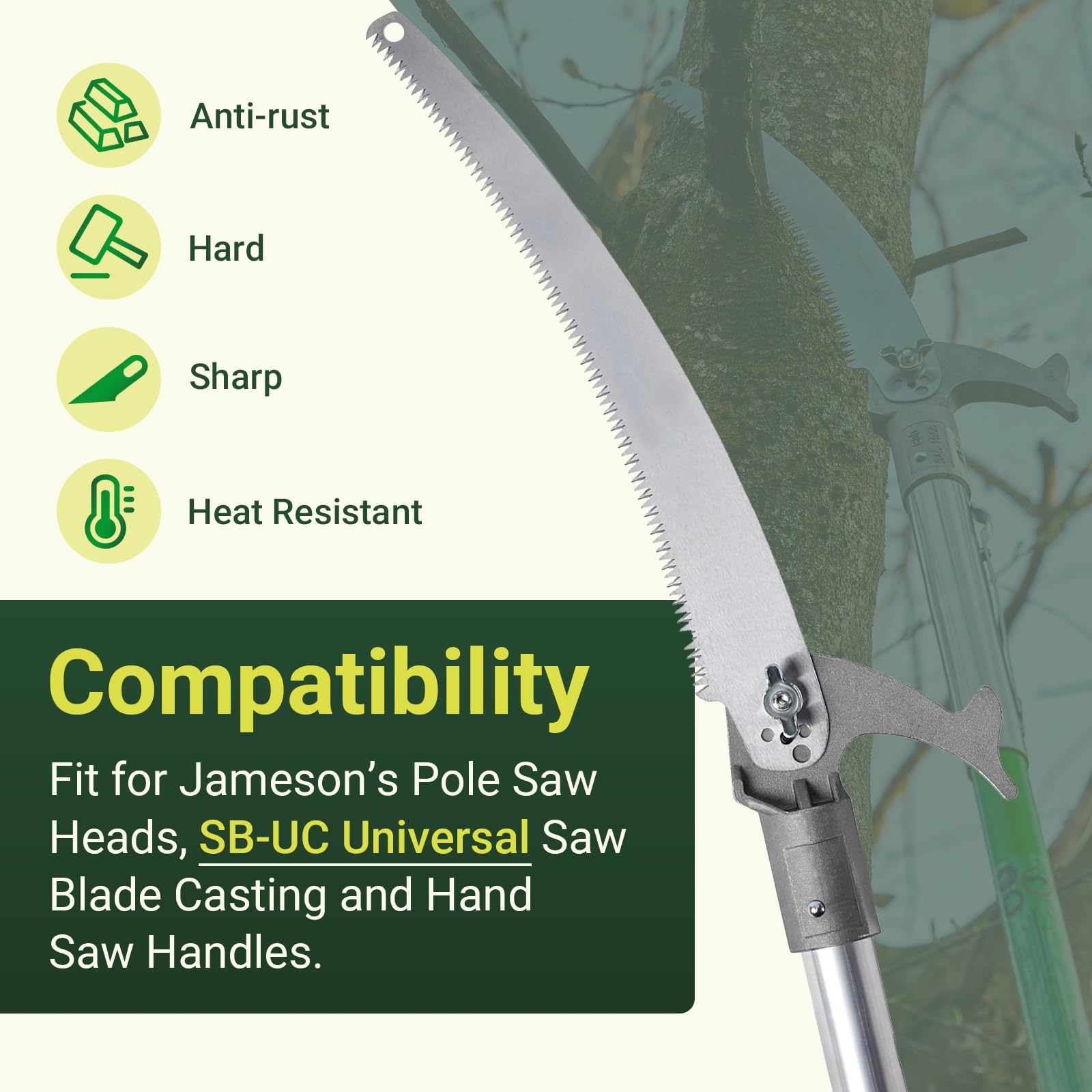Jameson Pole Saw Blade - 13" Tri-Cut SB-13TE -3