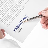 Vista 7 de 2 Pcs Self Inking Rubber Stamp, Deposit Only Stamps for Checks Ink Office Stamps for Business Message Payable Accounts Office Supplies and Retail Use