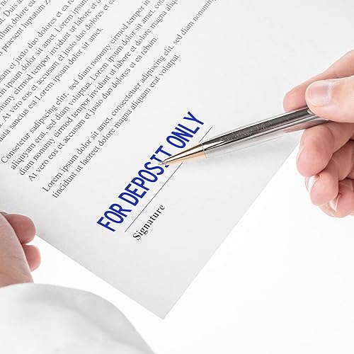 Miniatura 7 de 2 sellos de goma autoentintados para oficina de mensajes empresariales cuentas por pagar suministros de oficina y uso al por menor azul para el