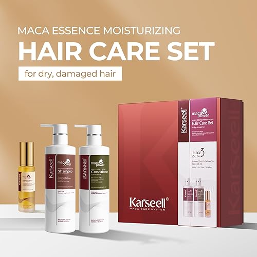 Miniatura 2 de Karseell Juego de cuidado del cabello con colágeno, champú y acondicionador de aceite para cabello seco dañado, todo tipo de cabello, 2 x 16.9 onzas