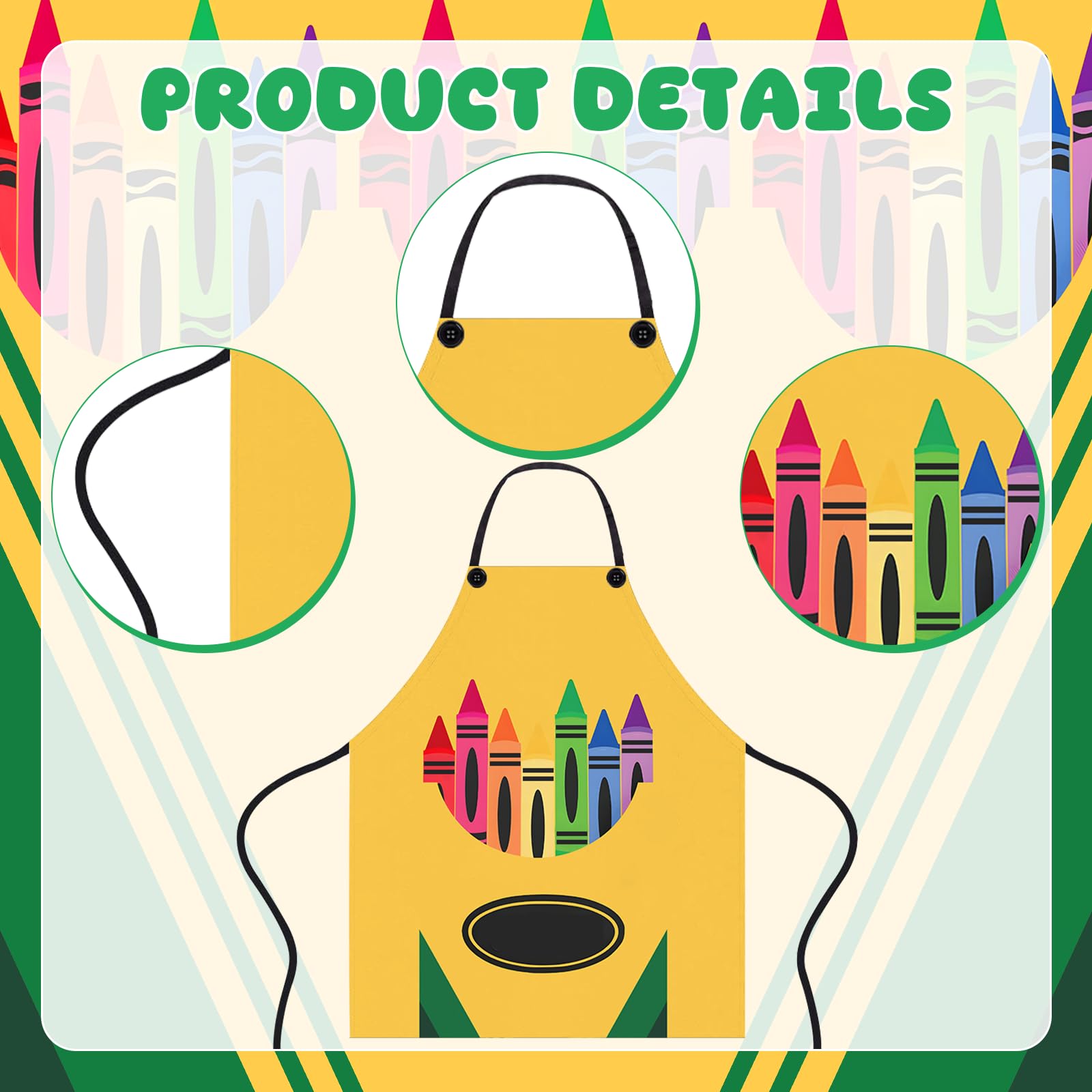 8 Pcs Group Halloween Costumes for Teachers Apron Costume for Fancy Dress Outfit Halloween Cosplay Dress up