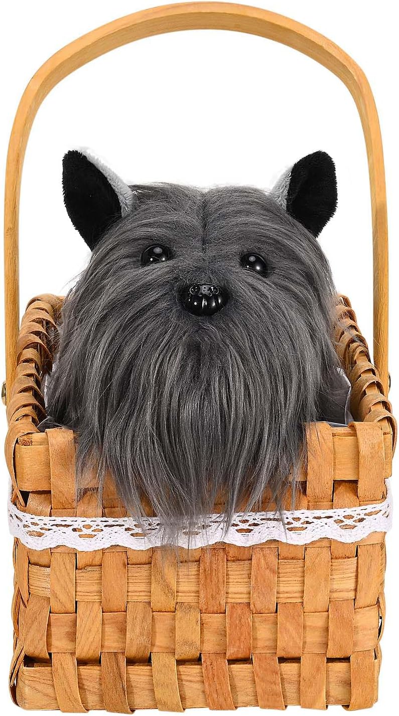 2 Pcs Halloween Costume Accessories Include Stuffed Animal and Basket with Handles for Women Halloween Cosplay