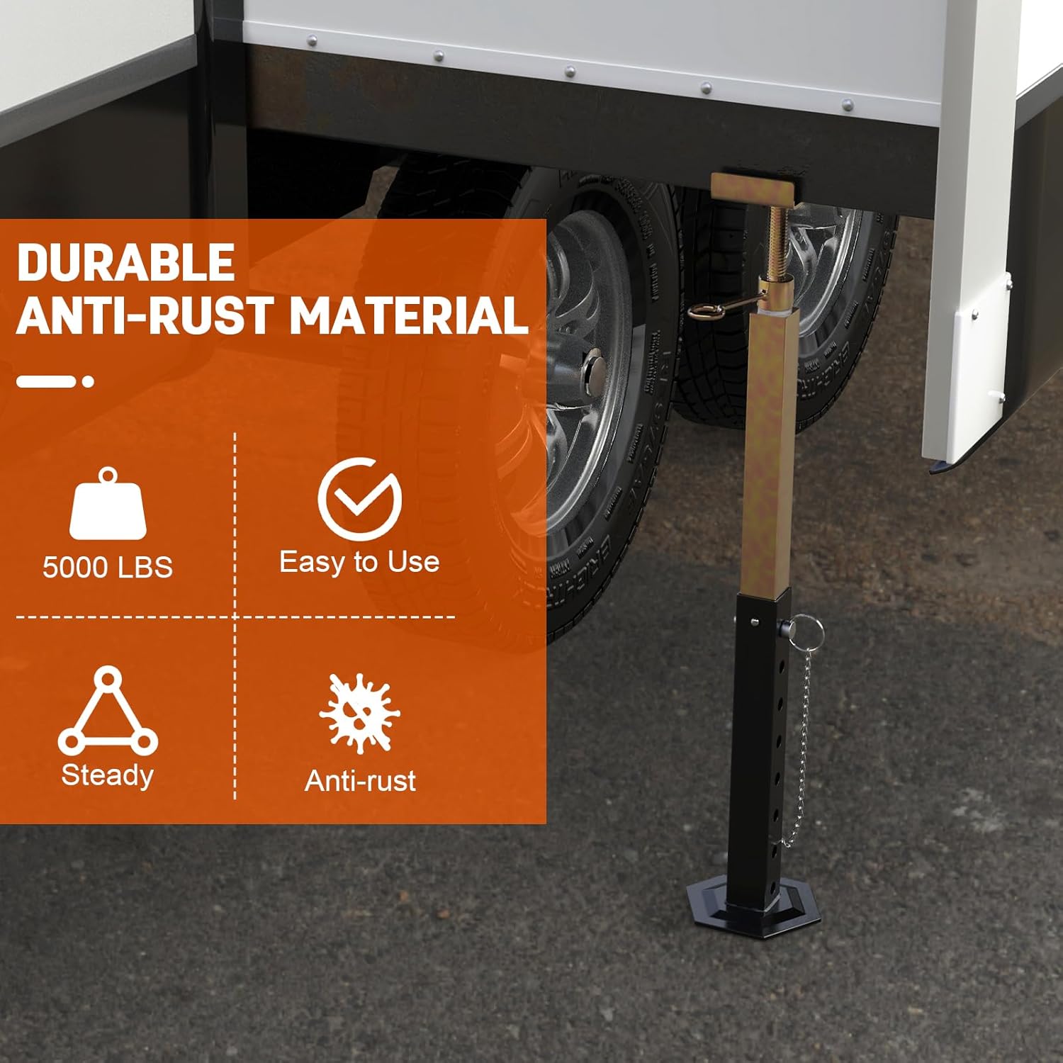 RV Slide Out Support Jacks, RV Slide Out Supports Stabilizer Jacks 2 Pcs Adjusted from 15'' to 35'', Heavy Duty Rust Resistant Steel for 5th Wheel 5000 lbs Capacity, Camper Supports Stabilizer Jacks