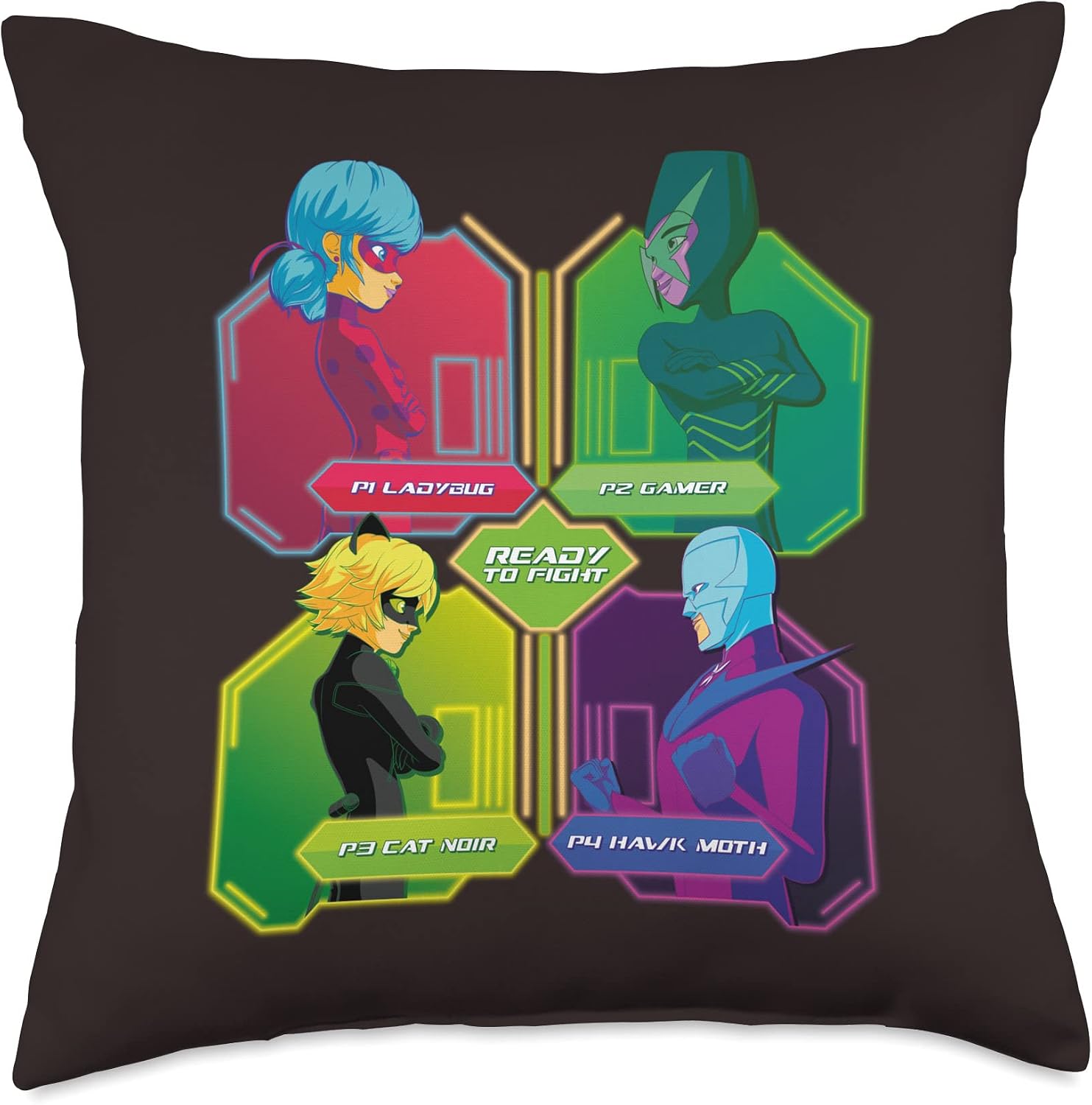Miraculous Ladybug Gamer Ready to Fight Throw Pillow
