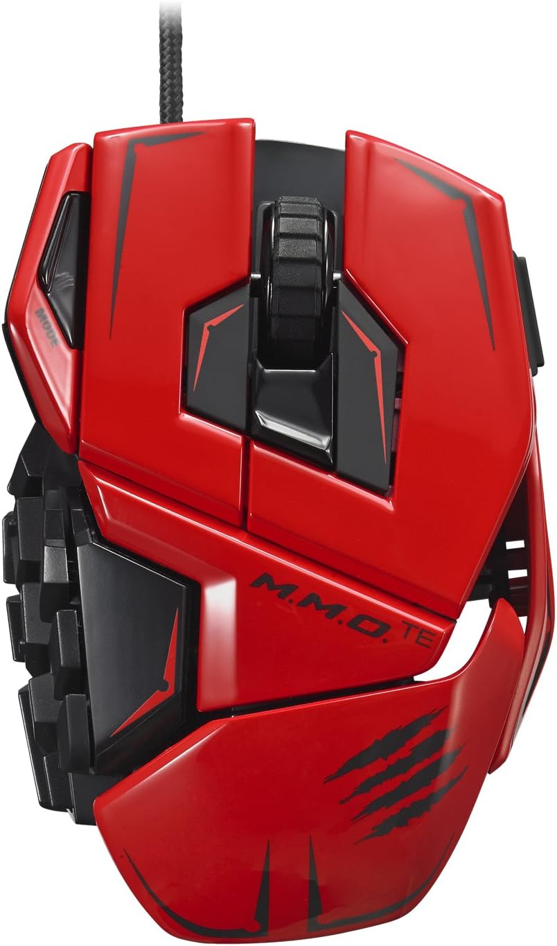 Mad Catz M.M.O.TE Tournament Edition Gaming Mouse for PC -Red