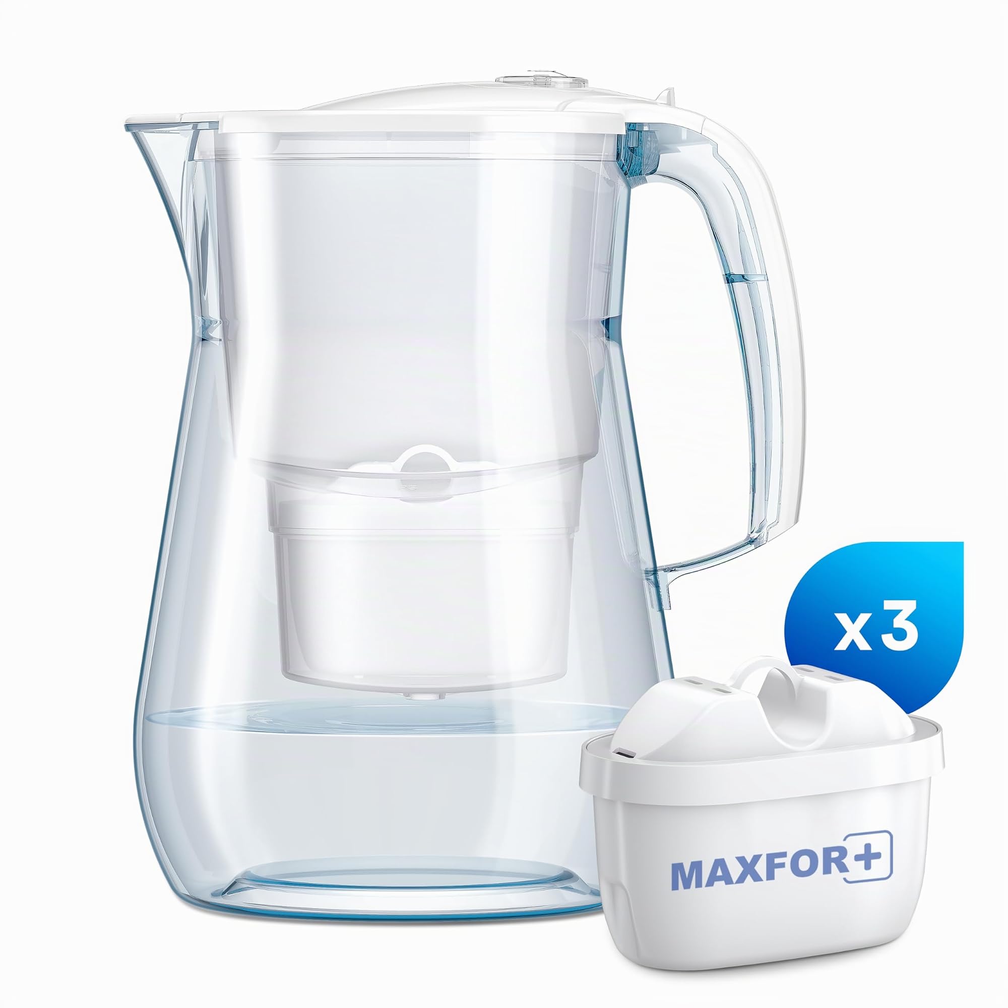 AQUAPHOR Carafe filtrante Onyx 4,2 L (Blanc, 3 Filtres)
