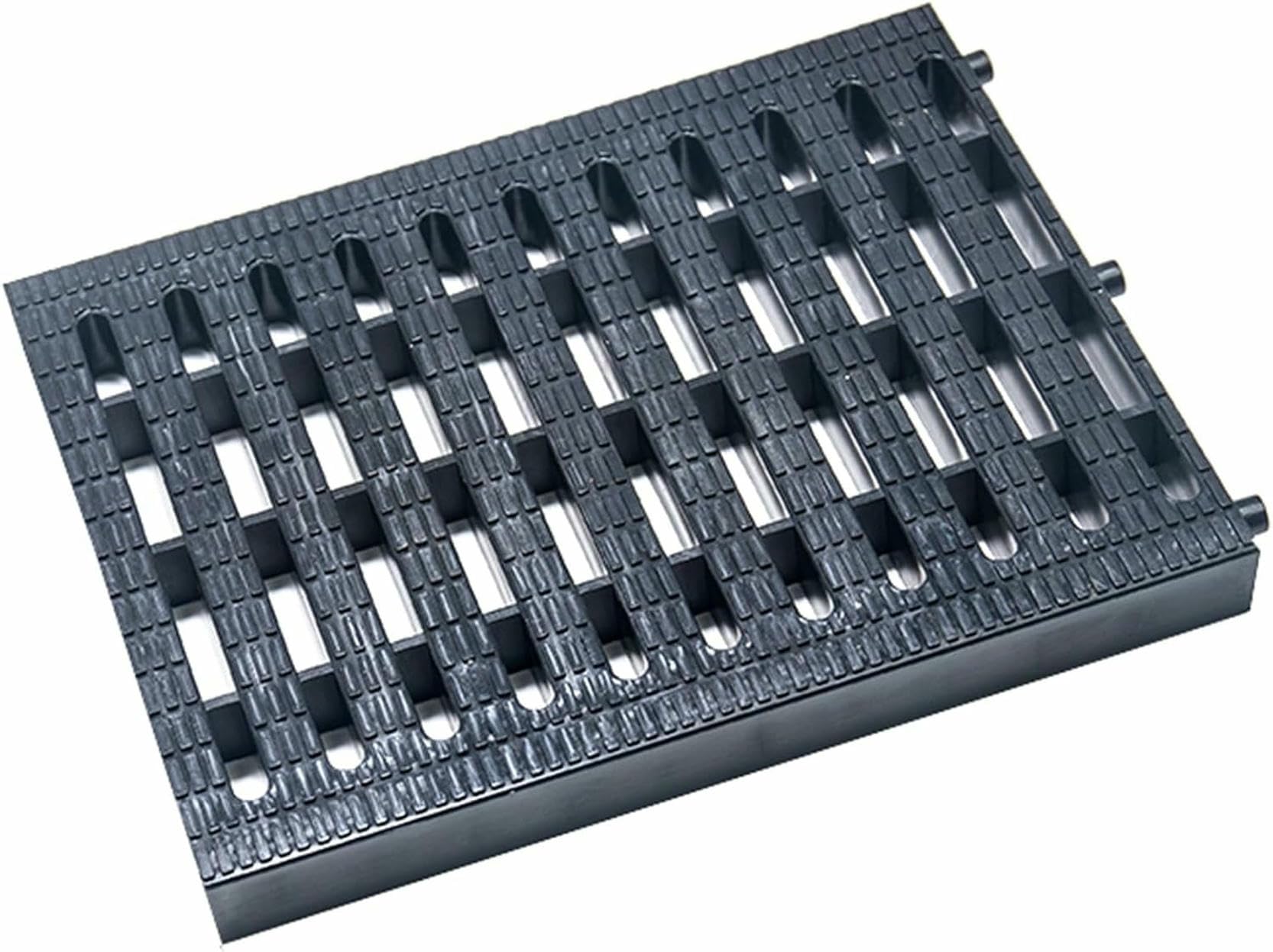 Grille de drainage plastique robuste et anti-feuilles pour caniveau