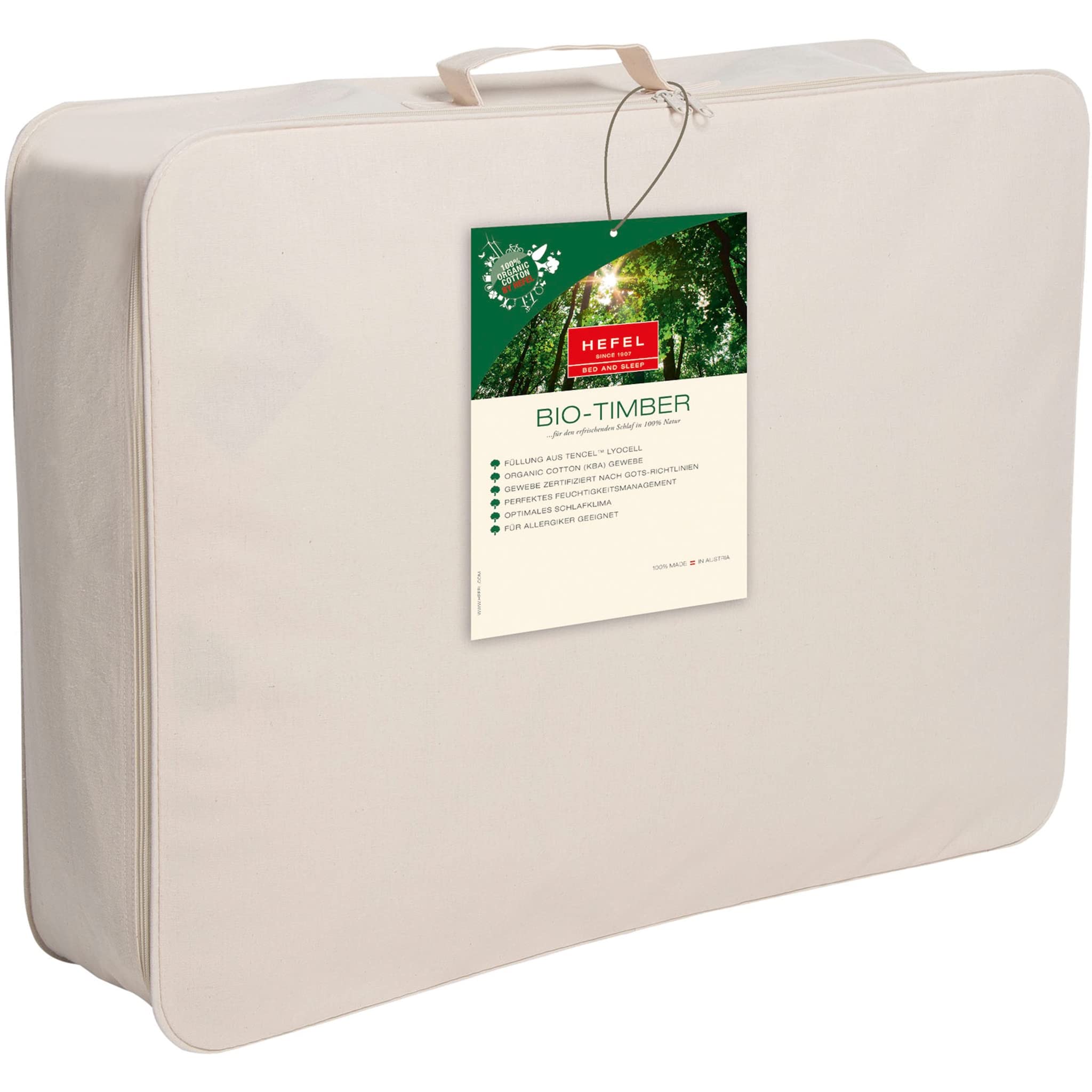 Hefel Bio Timber Sommerdecke Tencel Bettdecke 140 g/m² 135 x 200 cm