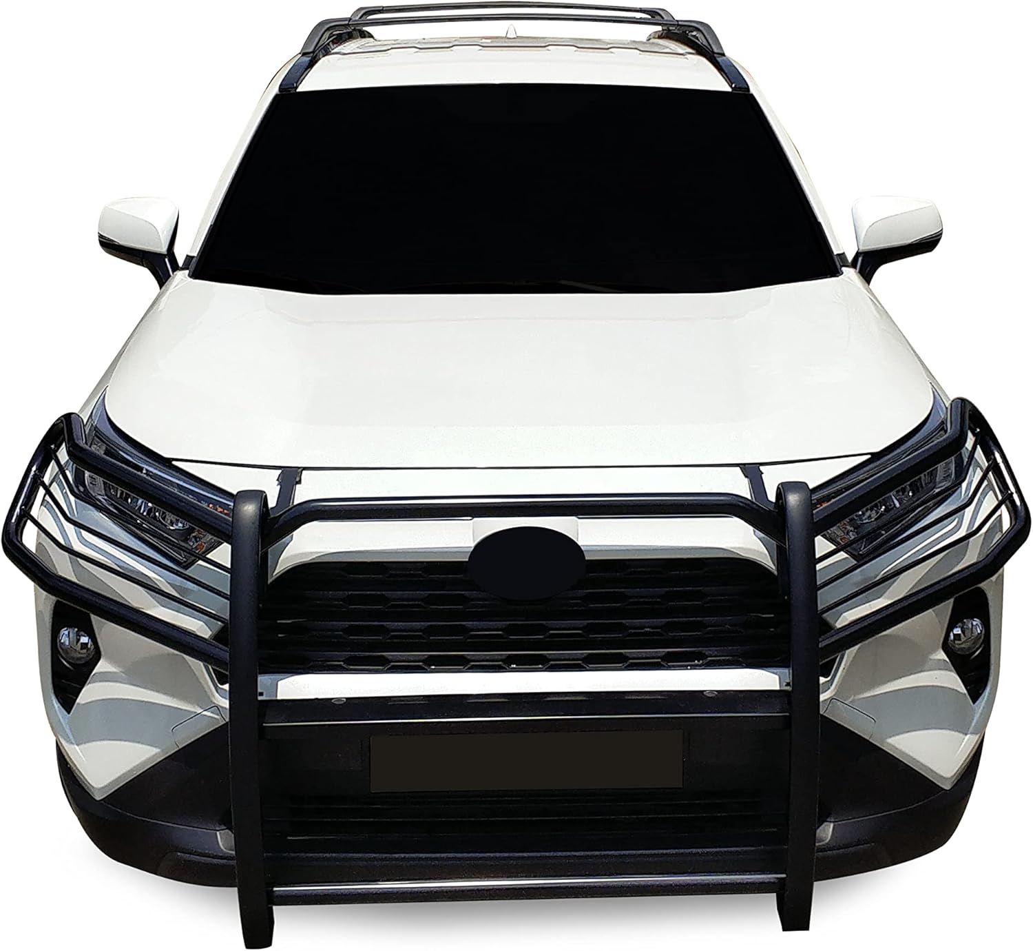 BLACK HORSE 17A093904MA Black Modular Grille Guard Compatible with RAV4 2019-2020