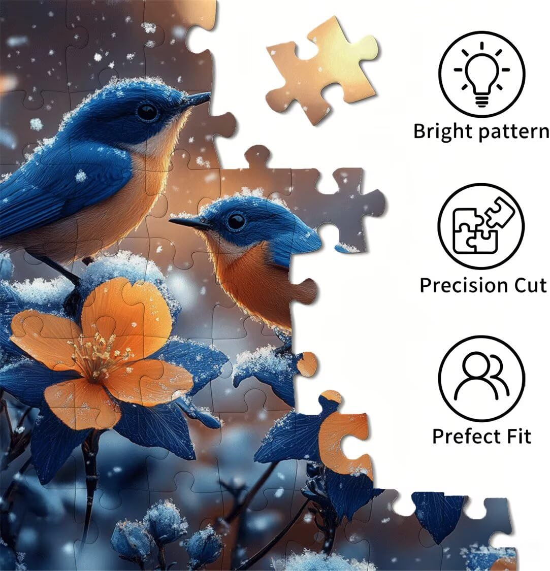 Puzzle 2000 Pieces Moineau Puzzle Adulte 99x70cm, Hiver, n-464