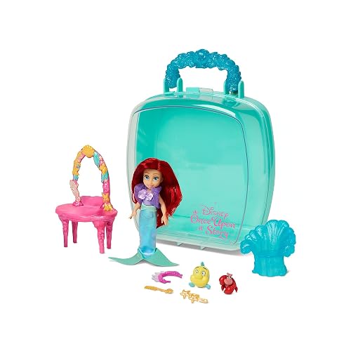 Disney Store Oficial Set de Juego con Minimuñeca de Ariel, La Sirenita, Disney's Once Upon a Story, 9 Piezas