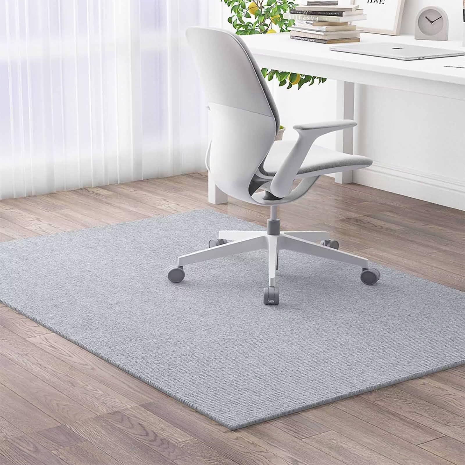 Tapis de protection de sol pour chaise de bureau - 60 x 90 cm - Bleu - Tapis de protection pour sols durs - Antidérapant