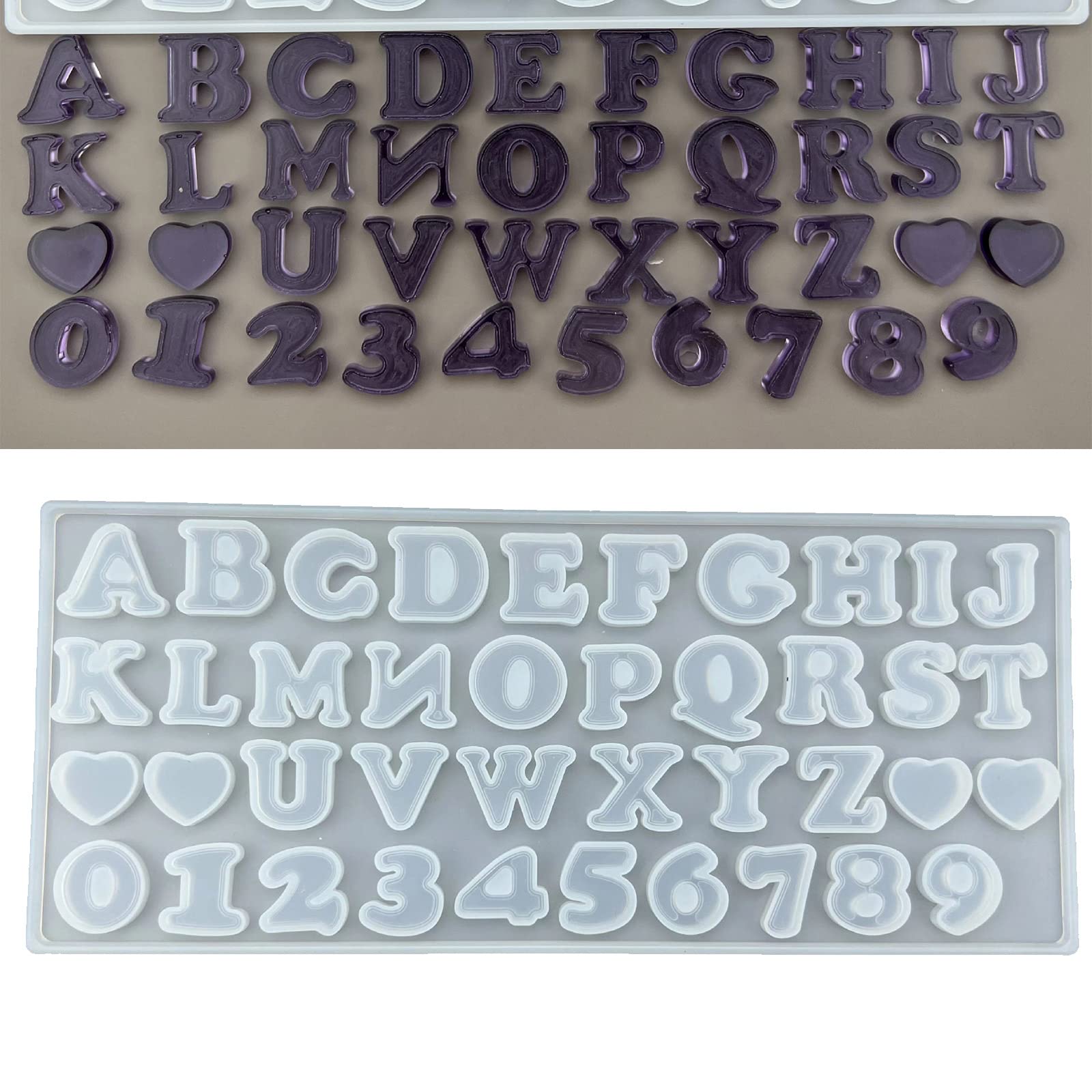 Stampi per lettere per resina epossidica colata arte numero stampo in silicone fai da te gioielli fai da te stampo parola inglese fatto a mano
