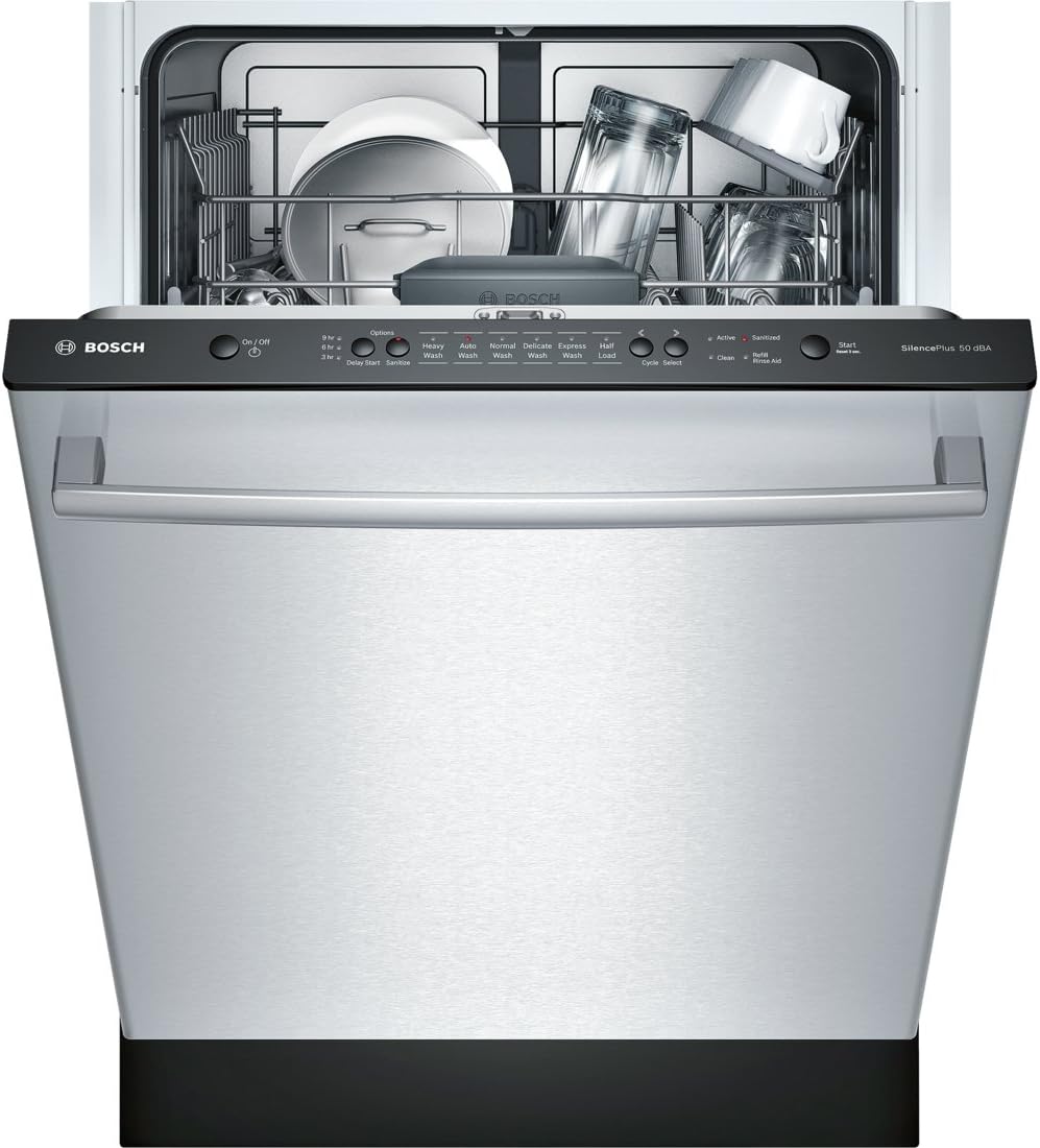 Bosch SHX3AR75UC Ascenta 24" Stainless Steel Fully Integrated Dishwasher - Energy Star