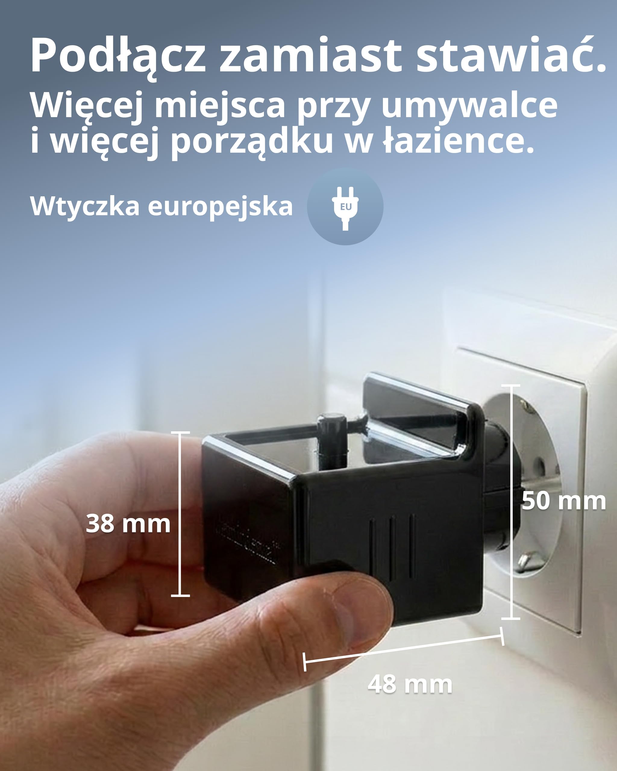 Ładowarka i Stacja Ładująca do Szczoteczki Sonicznej Philips Sonicare – Bezprzewodowa Ładowarka Ścienna do Gniazdka, Kompatybilna z serią HX, IPX7, Czarny, 3 Lata Gwarancji | demirdental
