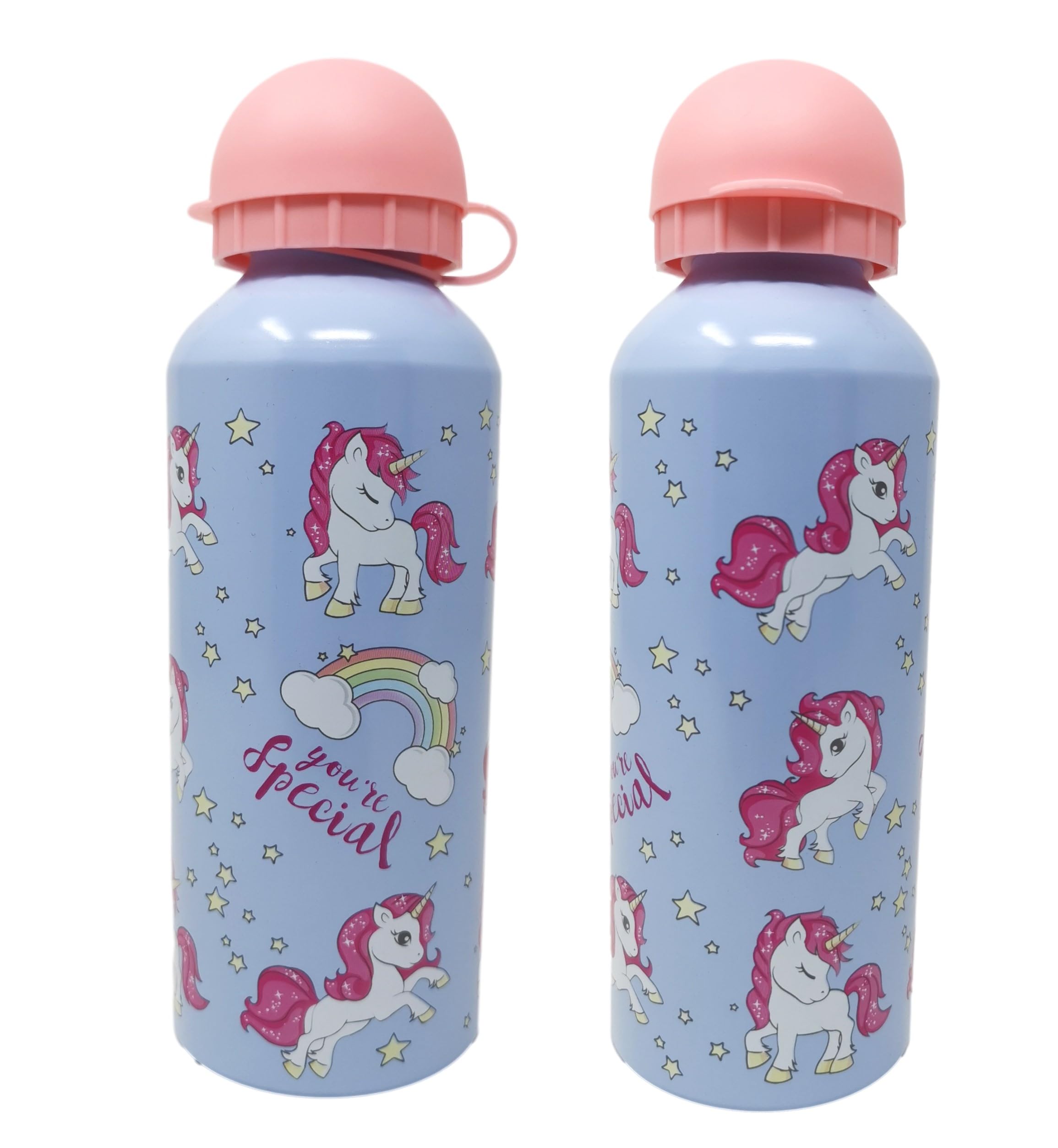Gourde De Sport Pour Enfant Theonoi - Aluminium, 500 Ml, Motif Licorne - Cadeau Idéal Pour Fille