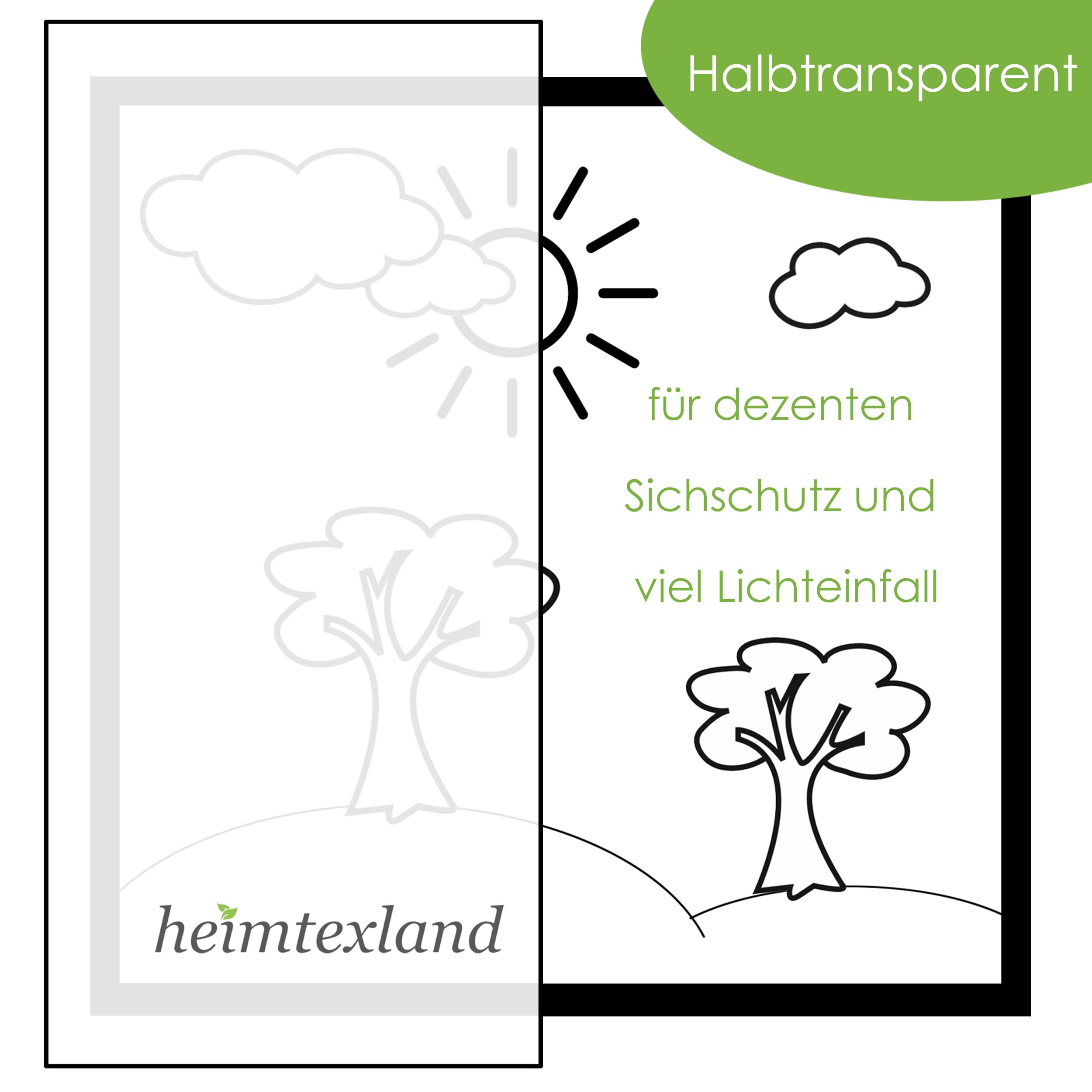 heimtexland Gardine, Vorhang, Store weiß aus hochwertigem Jacquardstore mit transparentem Oberstoff und Kräuselband, H X B 120 X 900 cm Typ10
