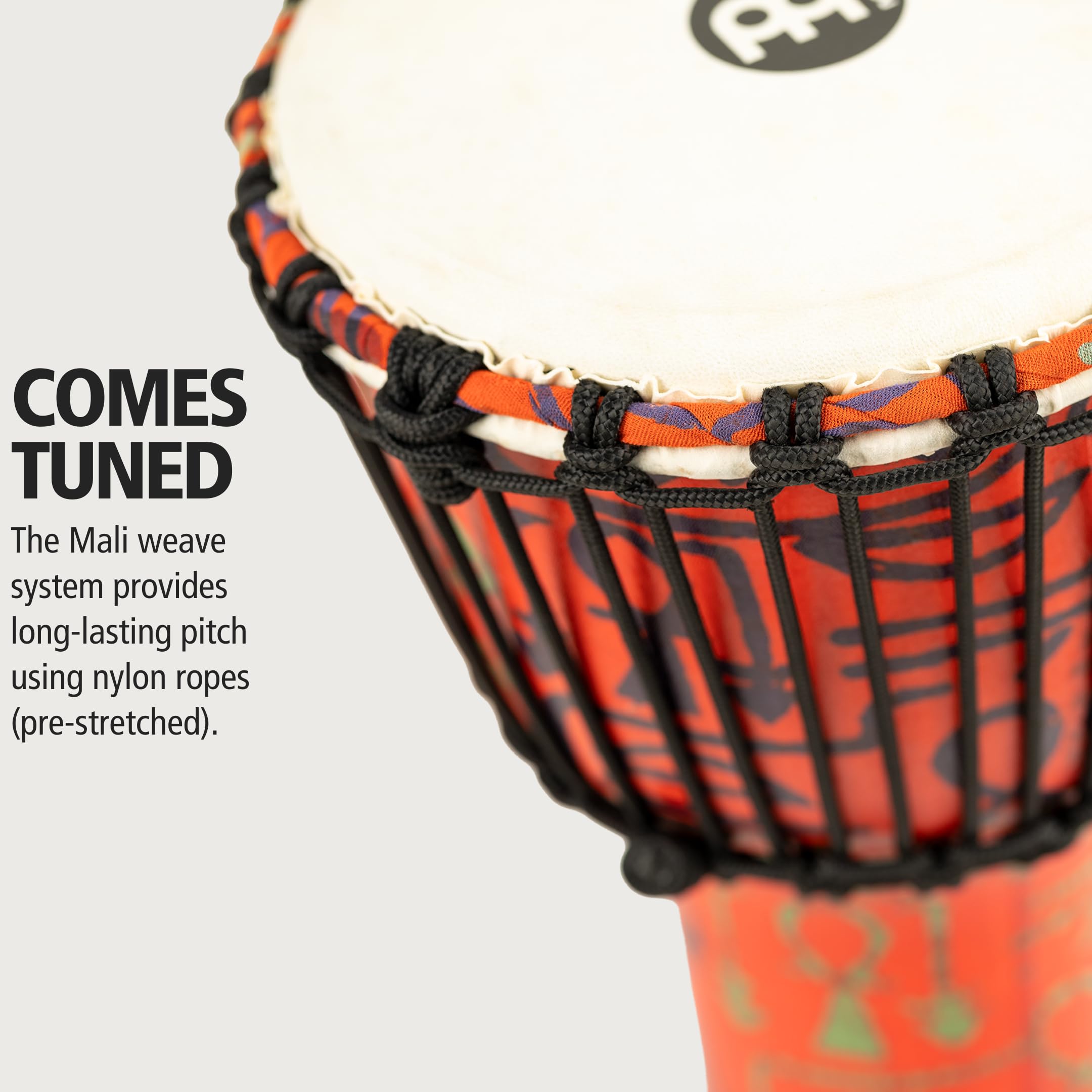 Meinl Percussion Rope Tuned Travel Series Djembe, Mehrfarbig (PADJ1-S-G)