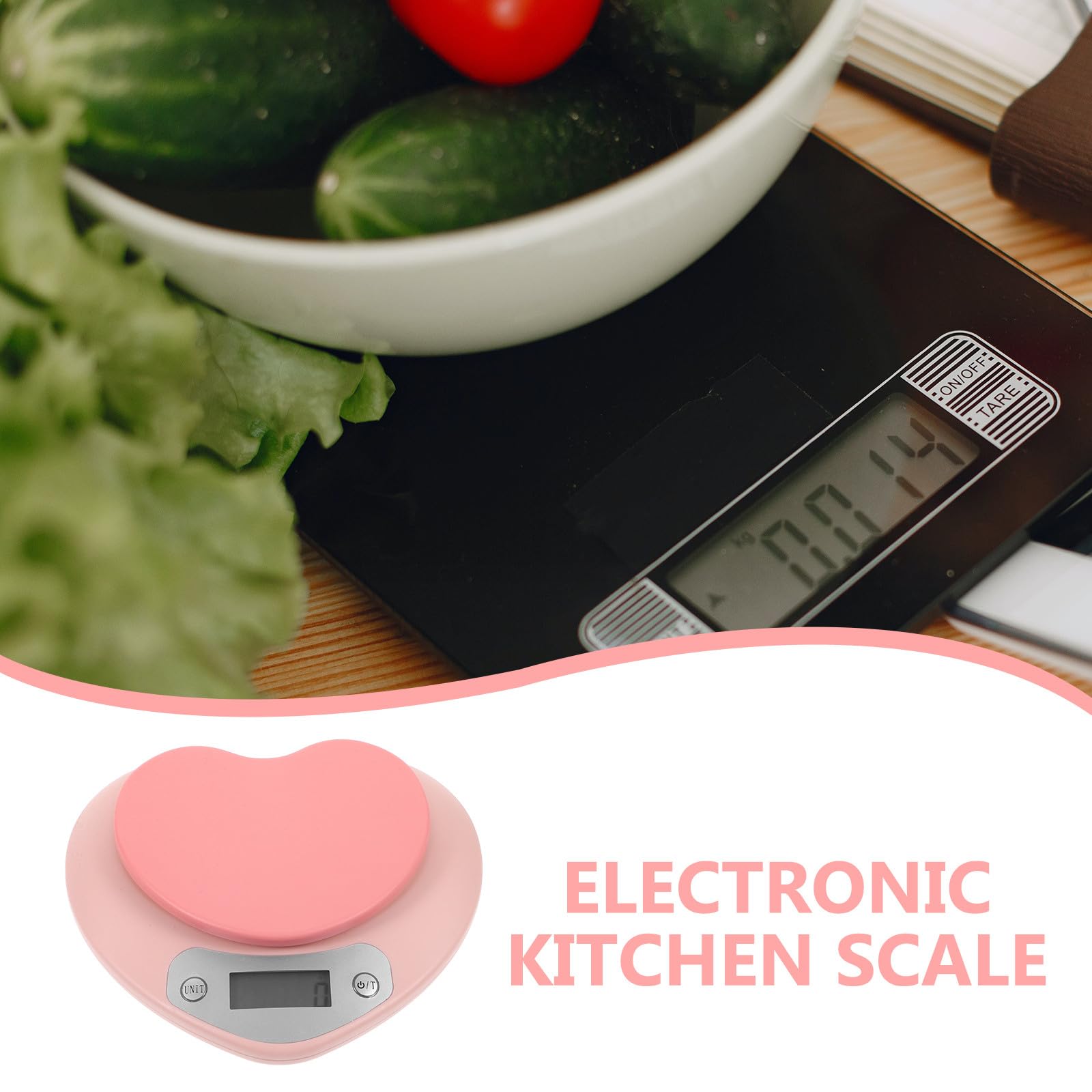 STOBAZA Báscula de Cocina Electrónica Rosa de Plástico Precisión 1g a 5kg Compacta y Práctica para Repostería y Medición de Alimentos Pantalla Digital Fácil de Leer