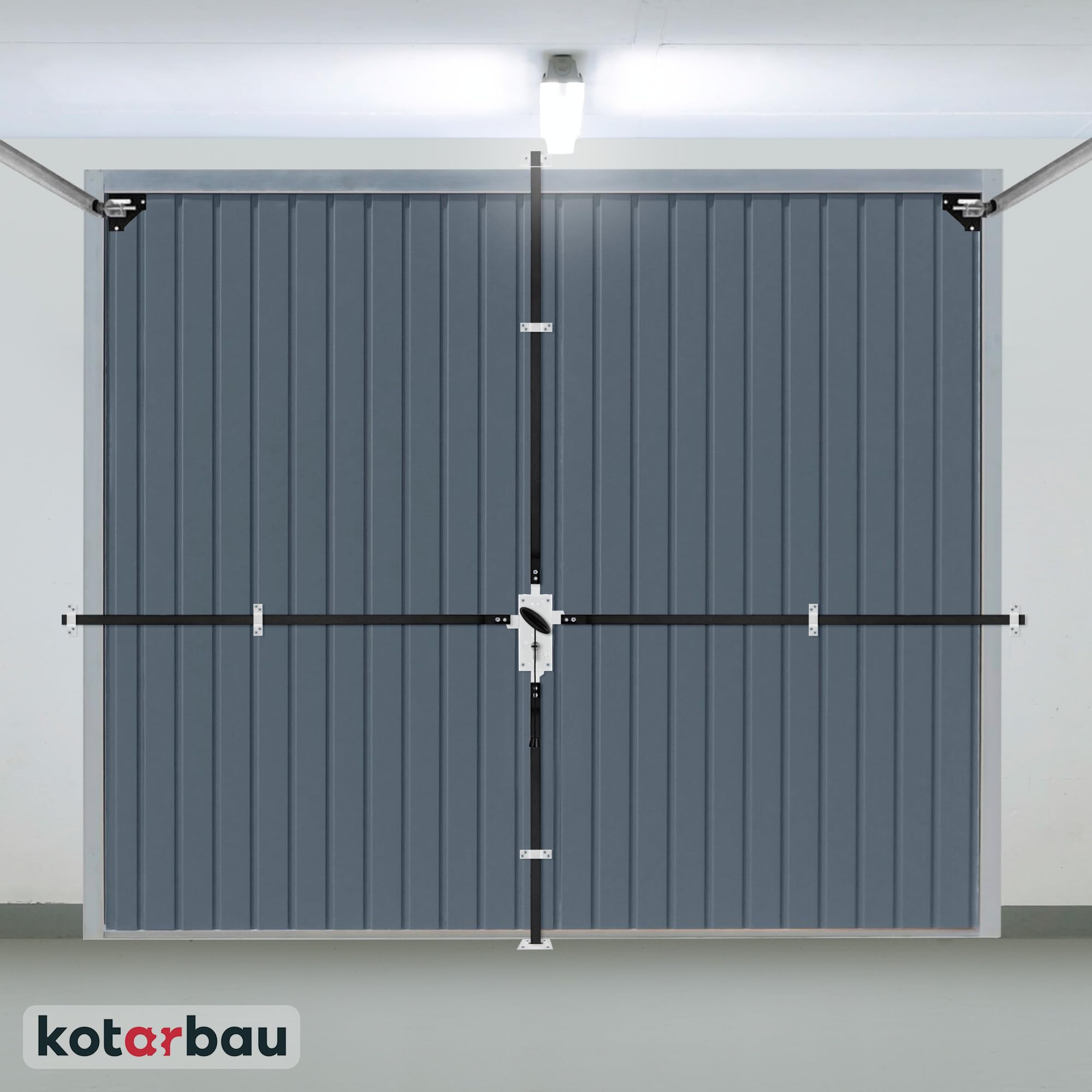 KOTARBAU Serratura per Basculanti Cilindro fisso Punzonata Corazzata per porte Garage multipunto acciaio chiavistello chiusura blocco