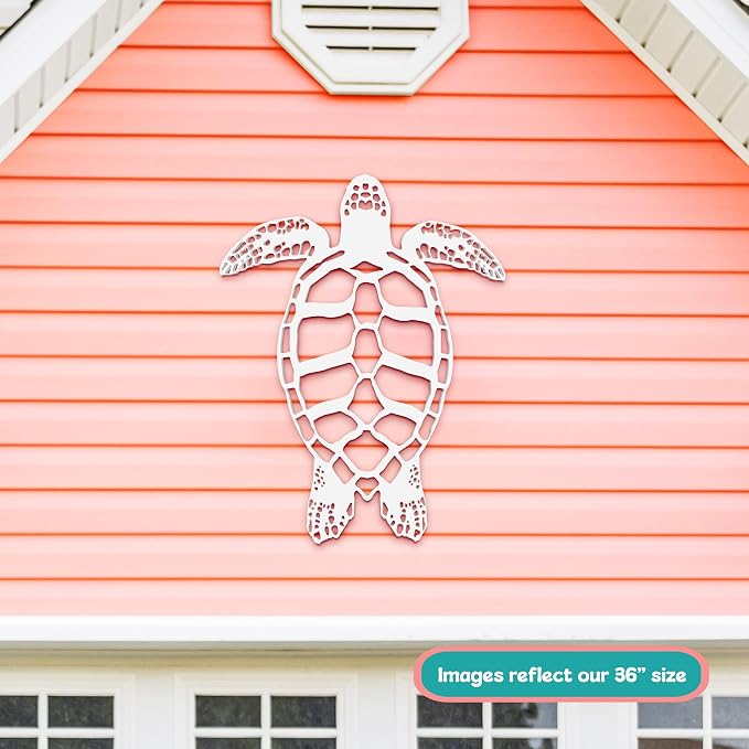 Decoración exterior tortuga marina JennyGems 3 pies miniatura 3