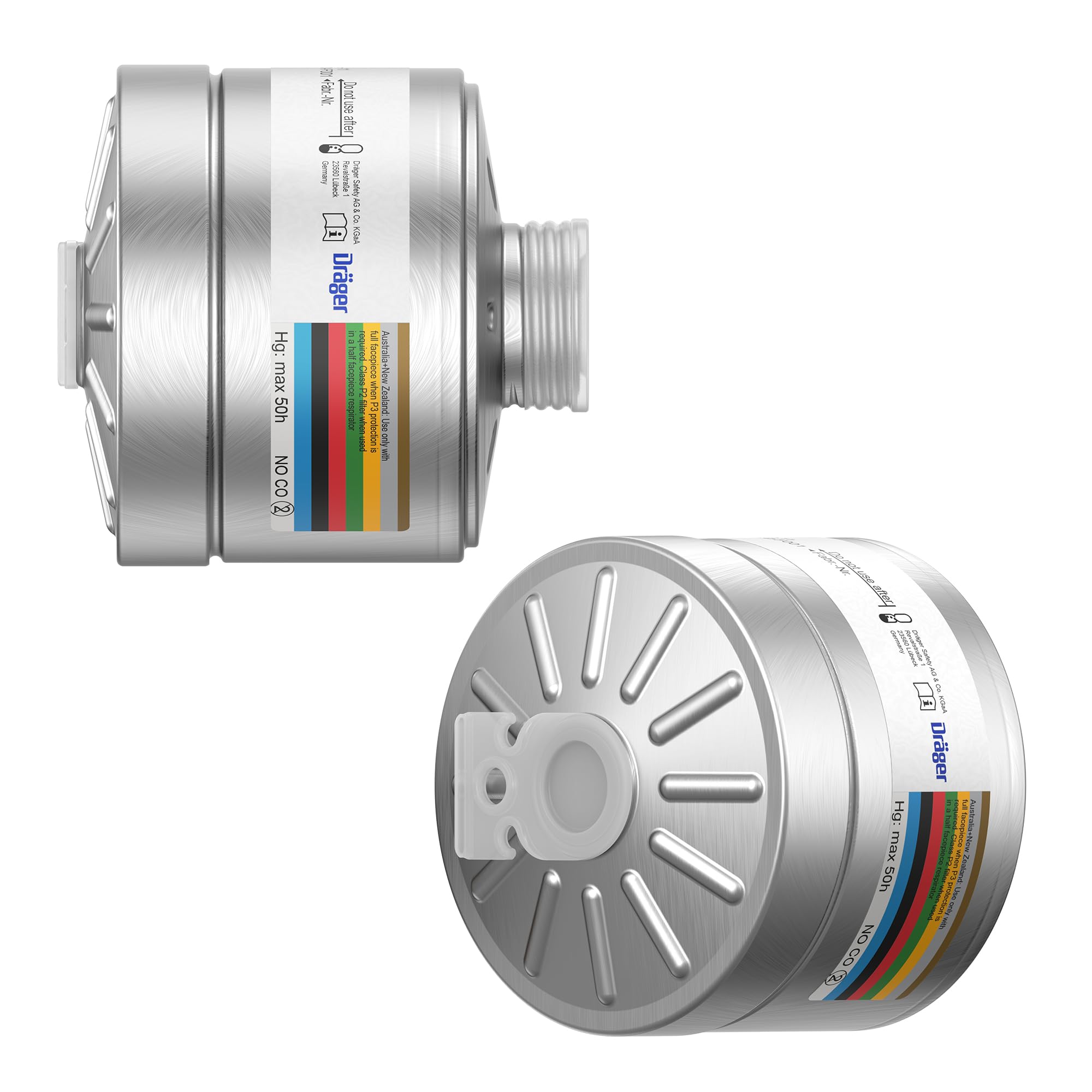 Dräger X-plore Rd40 filtro 1140 A2 B2 E2 K2 Hg NO P3 R D/CO 20 contro gas, vapori, polveri fini, particelle - Filtro combinato per maschere a pieno facciale - Maschera di protezione respiratoria