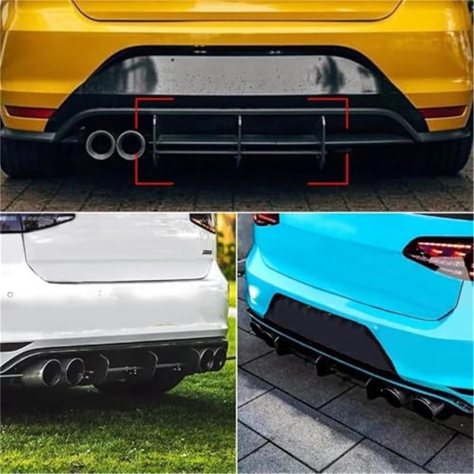Skrzydło tylnego spoilera bagażnika Tylne skrzydło spojlera, dla Vw Mk7 R dla Golf 7 2013-2016 2014 2015 dyfuzor nakładka na zderzak bagażnika czarny błyszczący