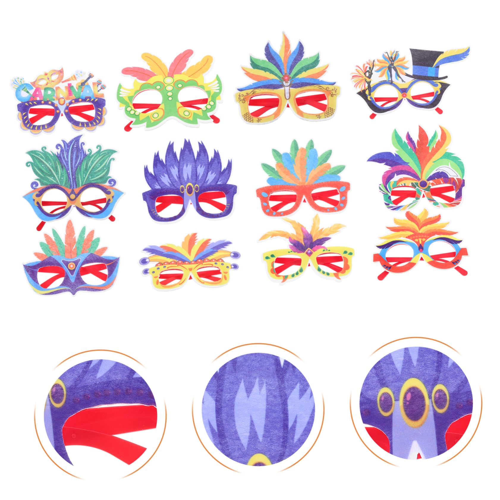 LIFKOME Gafas De Carnaval Accesorios De Gafas De Fiesta Lindas Gafas Para Fiesta Gafas De Fiesta De Carnaval Gafas Divertidas Copas De Fiesta Para Adultos Gafas Creativas Papel