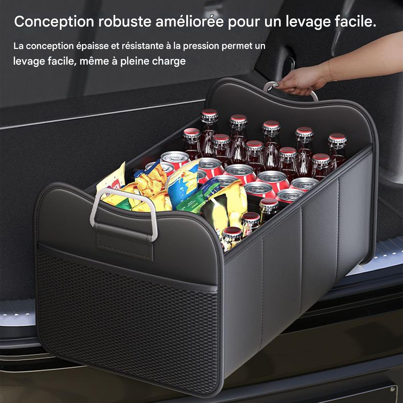 Organizzatore di bagagliaio per auto | Scatola di immagazzinaggio per auto | e bagagli,Accessorio pieghevole per furgone berlina da viaggio e da viaggio