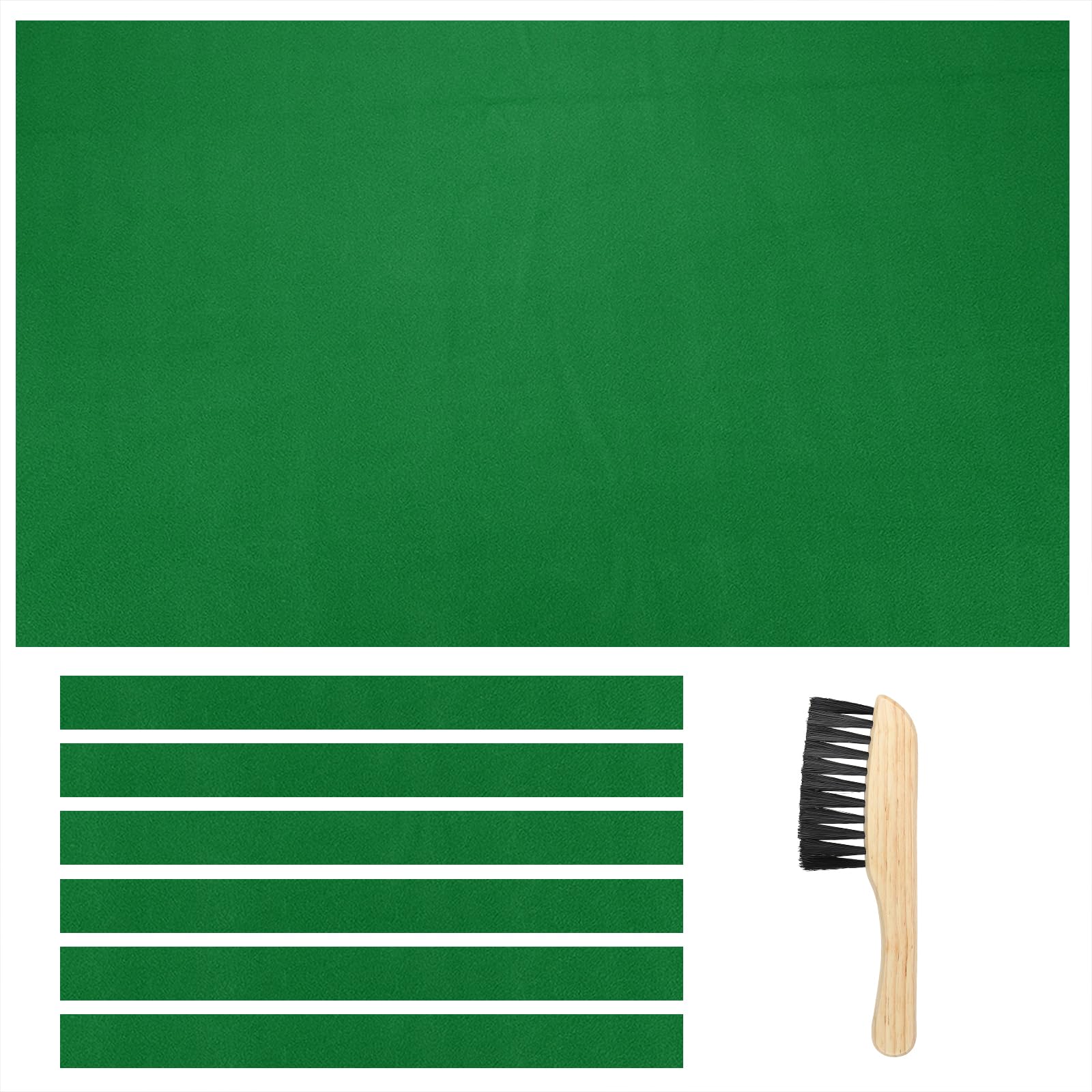 PATIKIL Billiard Cloth, 7ft Green Pool Table Felt W/Brush 6 Cloth Strip