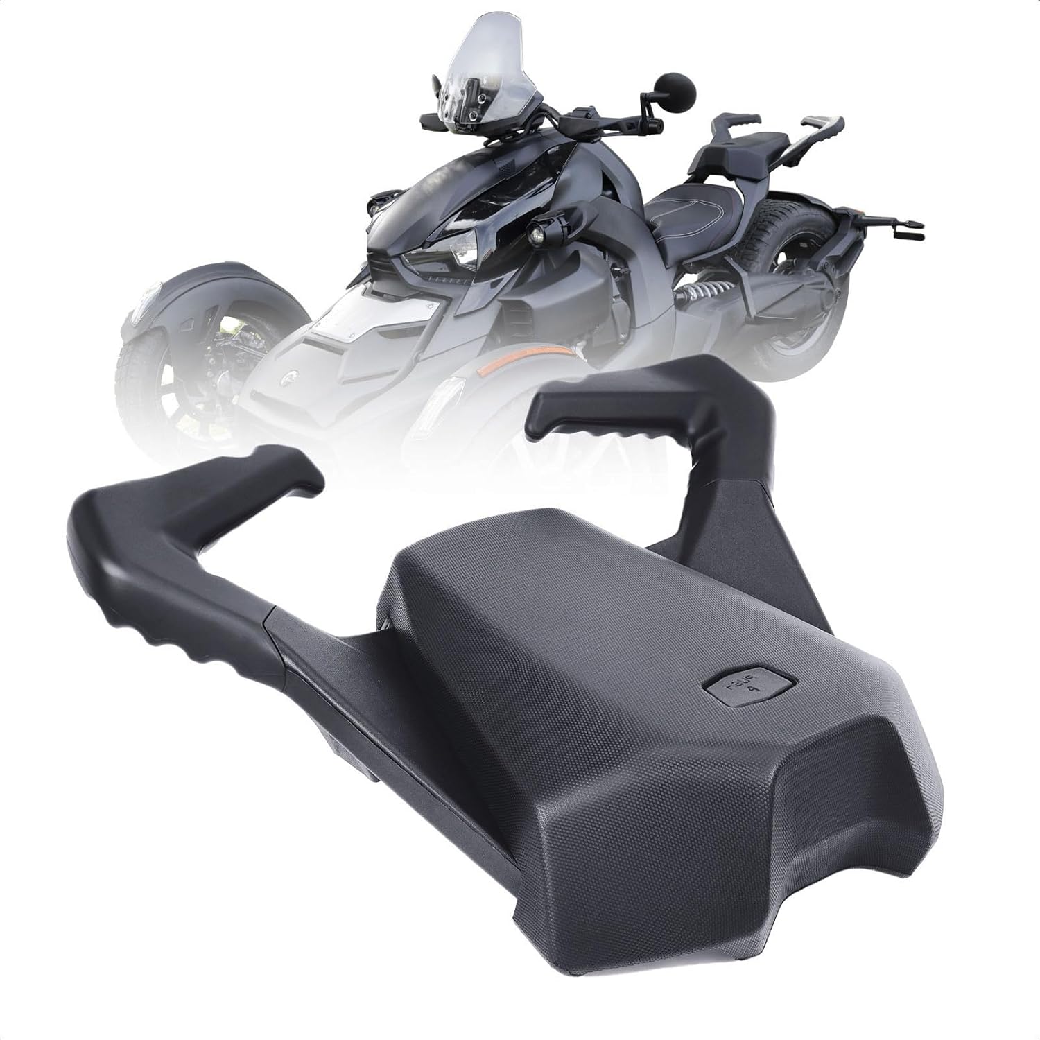 Upgraded Passenger Seat Compatible with Can Am Ryker 600 900 (MAX Mount 219400800 Required) Comfort Rear Passenger Seat with Grab Handles, Black