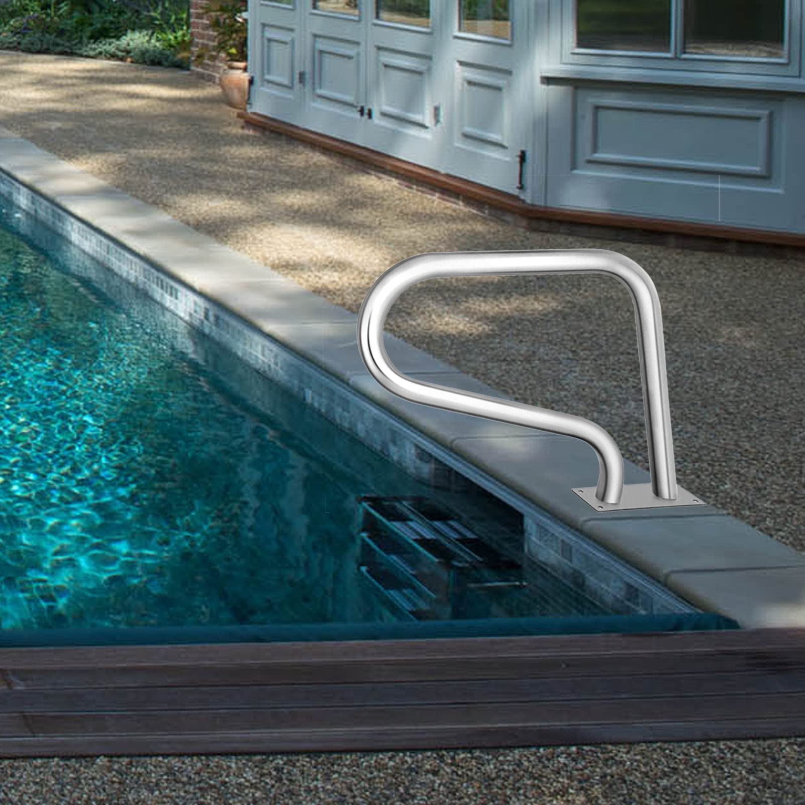 Rampe de piscine acier inoxydable 304 de 1,2 m avec main courante antidérapante