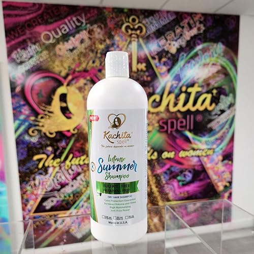 Miniatura 4 de Kachita Spell Nuevo champú hidratante hidratante intenso de verano sin sulfato y parabenos para cabello seco medio a grueso, teñido de 32 onzas,