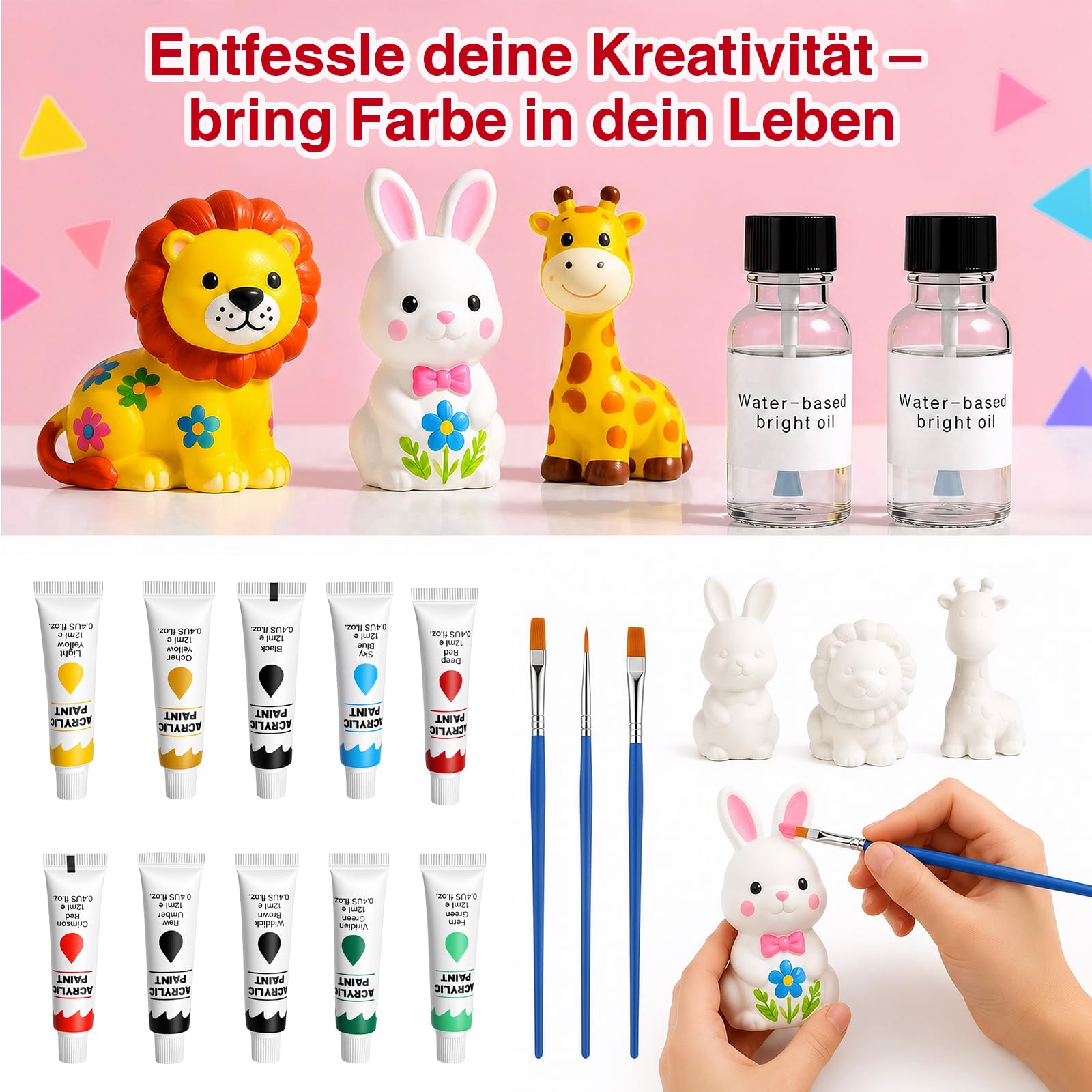 JOVVI Set di argilla essiccante all'aria, 2 kg, per principianti, set fai da te da 41 pezzi con argilla ad asciugatura all'aria, colori e altri accessori, set creativo perfetto per adulti