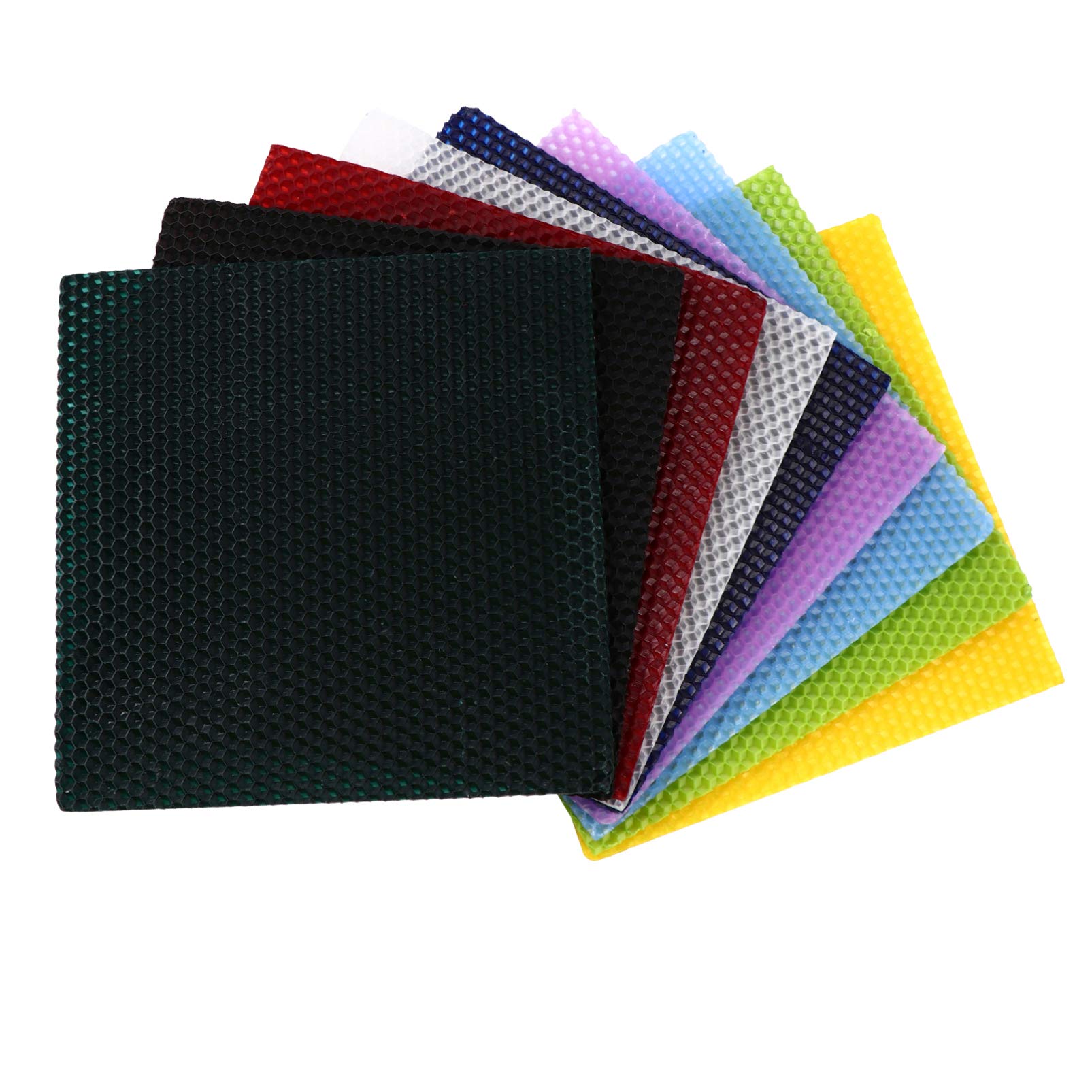 HOMSFOU 9 Pezzi Kit per Creazione Cera Api Fogli Cera Api Colorati Facili da Utilizzare per Attività e Fai da Te per Colore Casuale