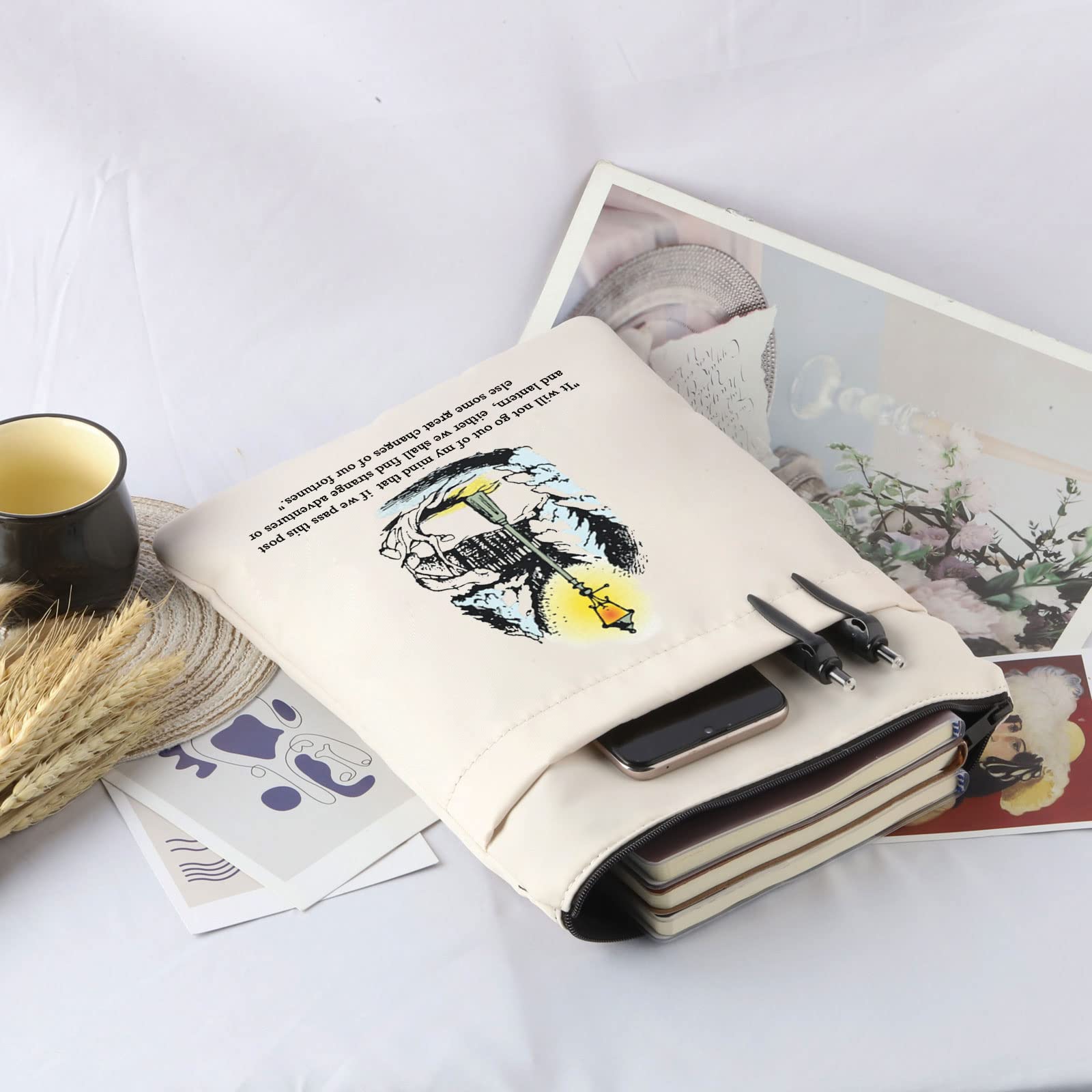 PYOUL Narnia Inspired Gift Narnia Lamp-Post Book Sleeve Literature Book Cover Bookish Gift Book Nerd Book Protector (Changes of Our Fortune BS) - Image 3